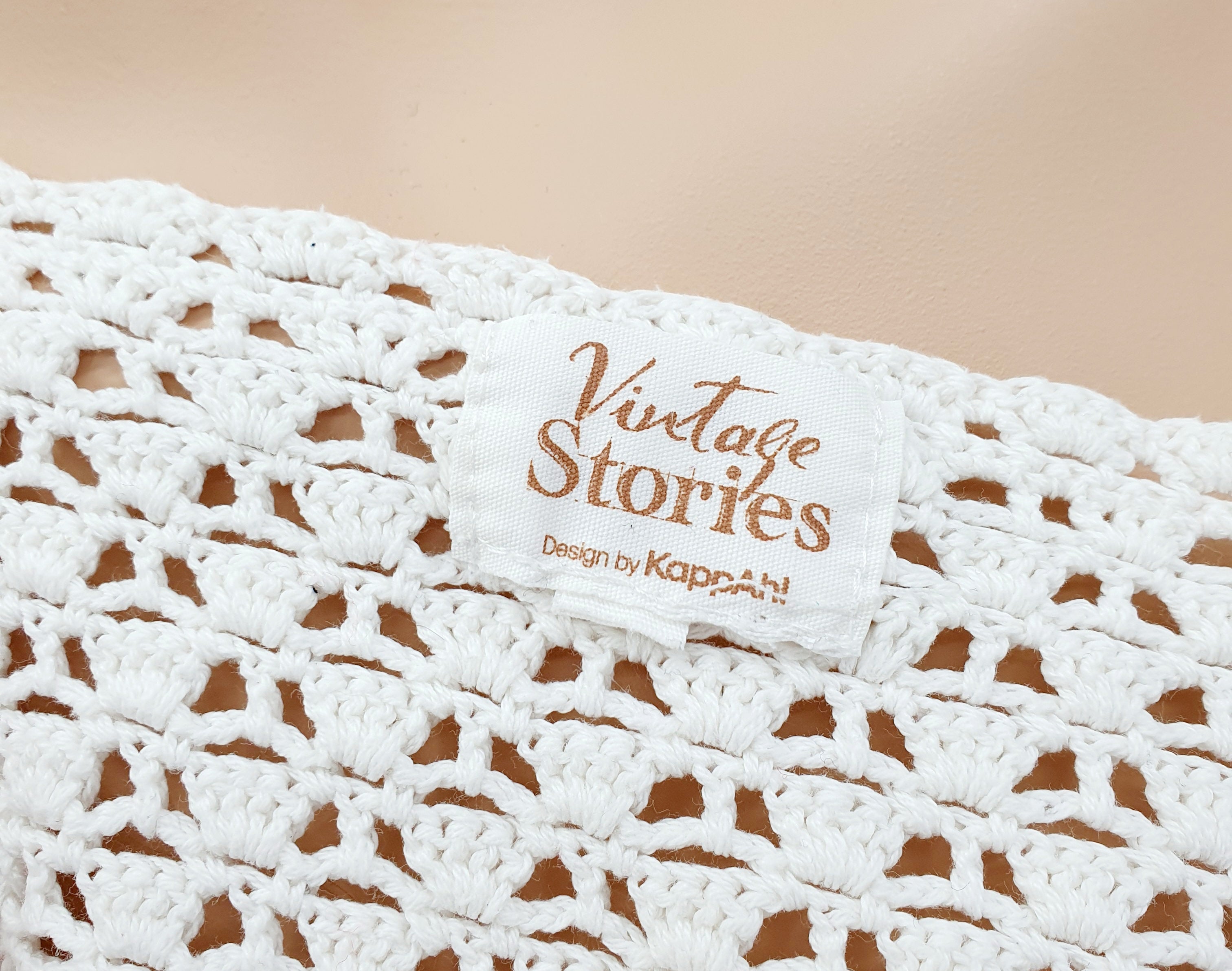 Vintage Stories, white crochet jacket, size 36(38)