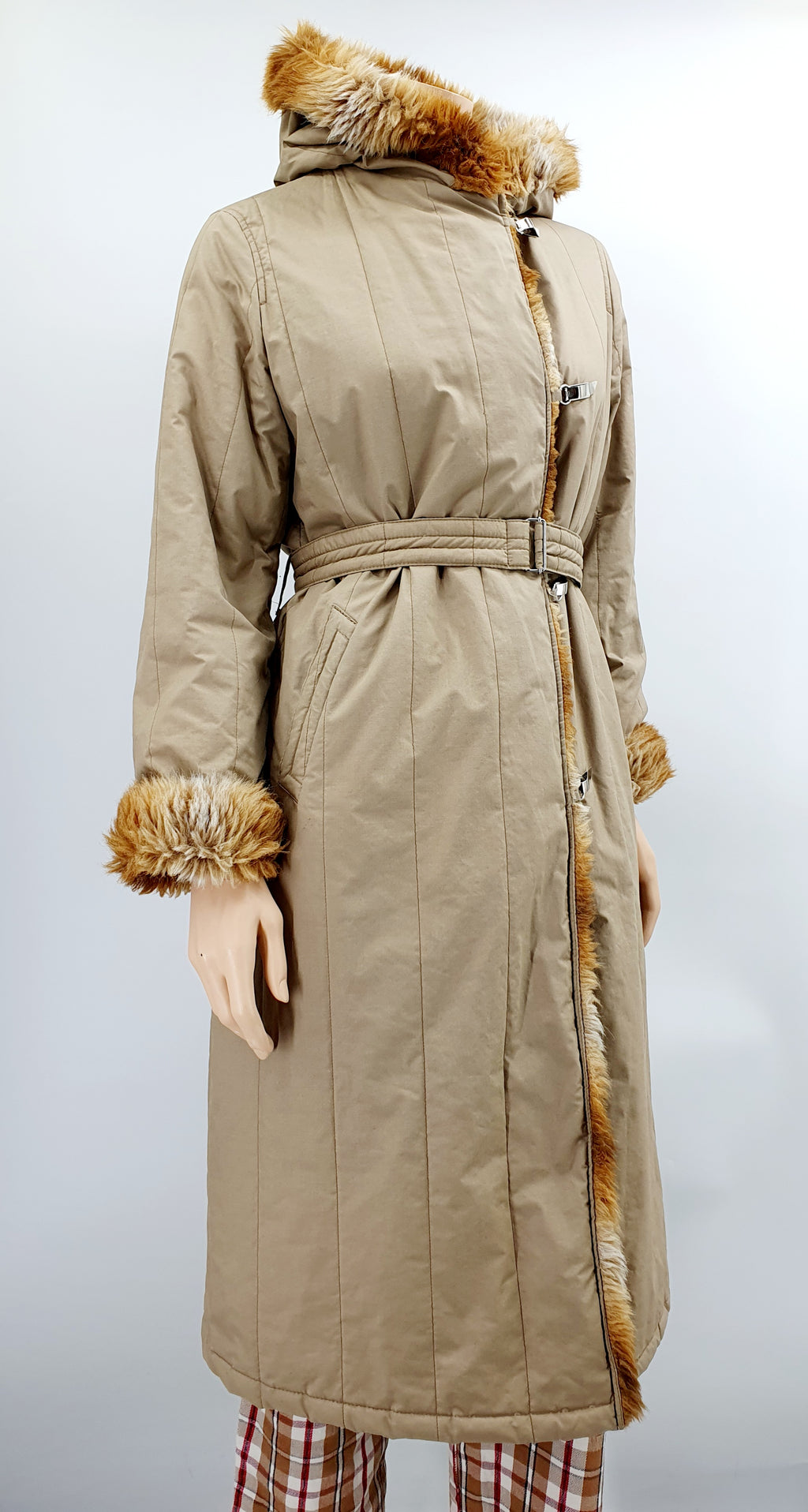 Piiron, long winter jacket from the 70s-80s, size 38