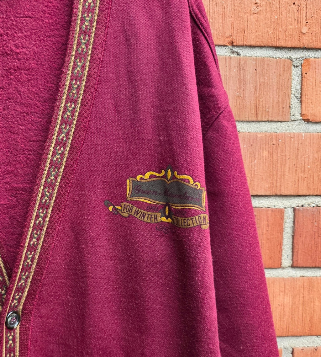 Burgundy sweatshirt from the 90s, size men's M, women's 40-42