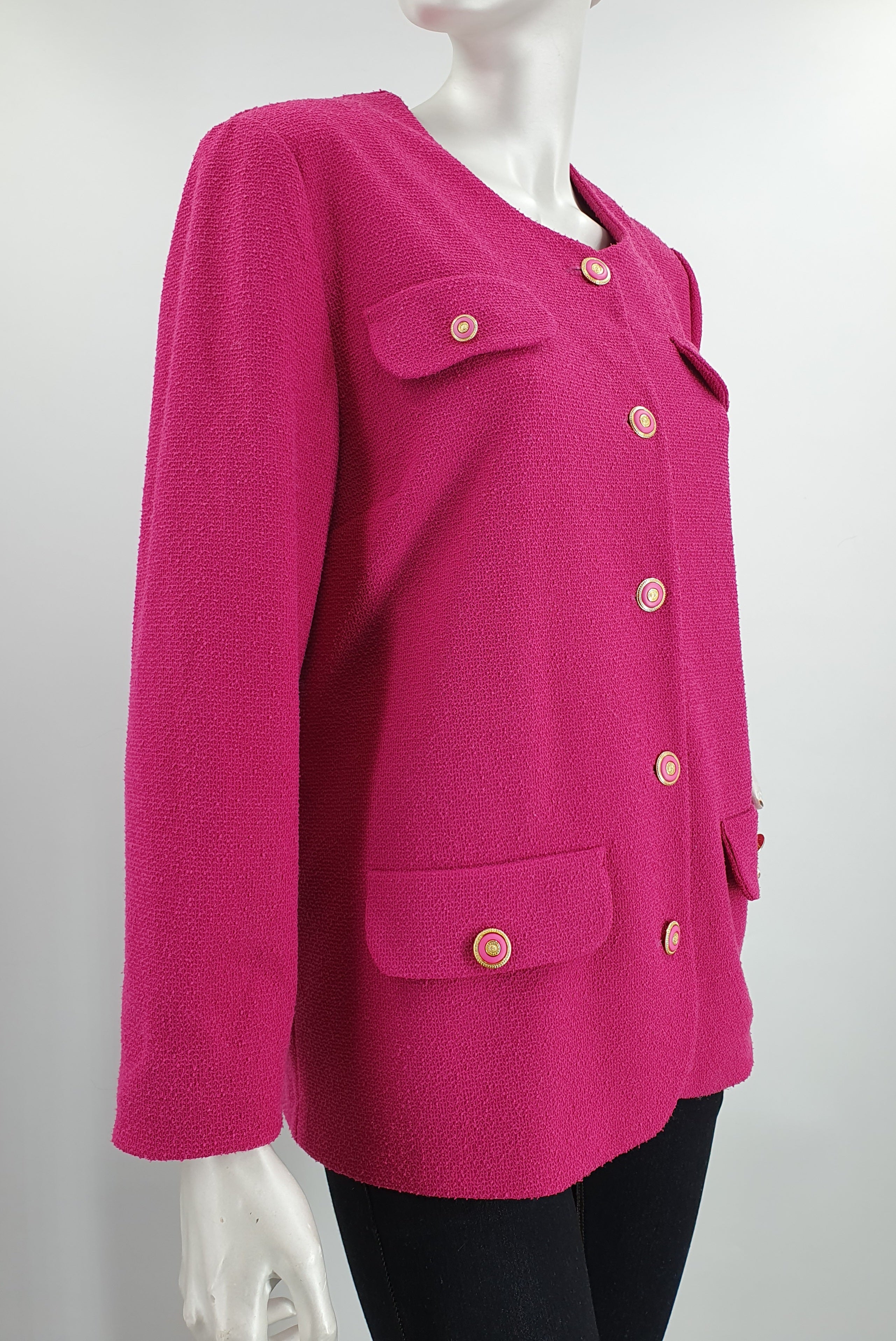Pink Chanel style jacket from the 80s-90s, size 38-40