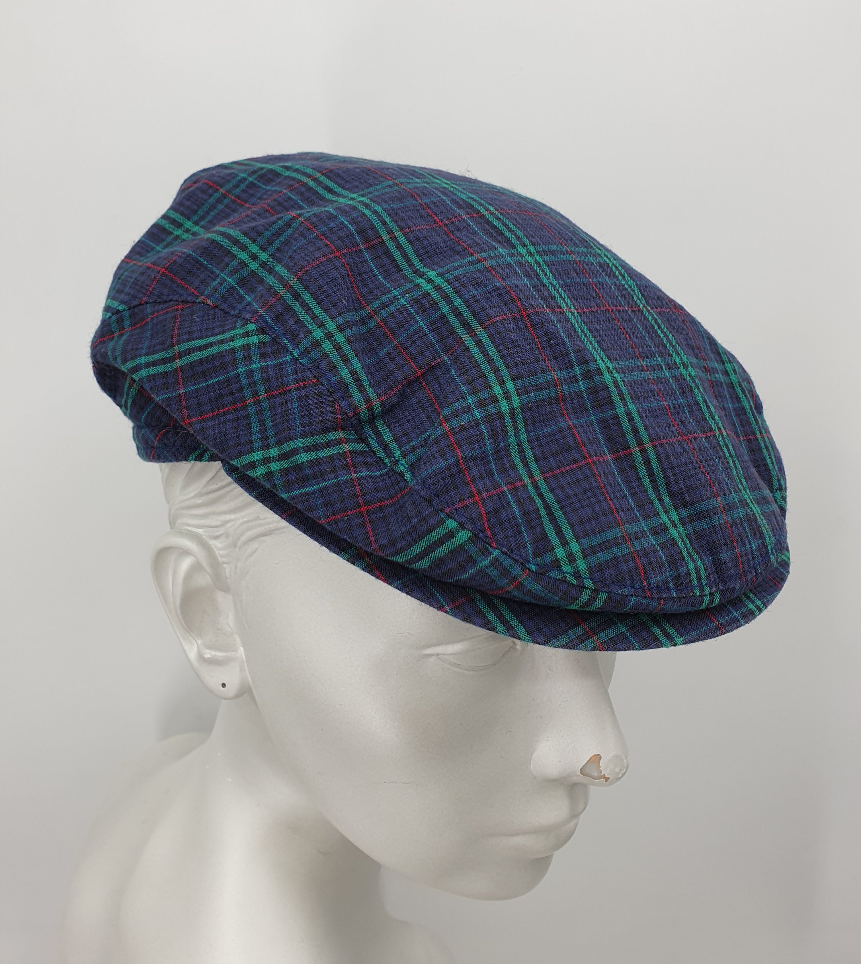 Fredrikson, men's summer flat cap from the 90s, size 58cm, two different ones