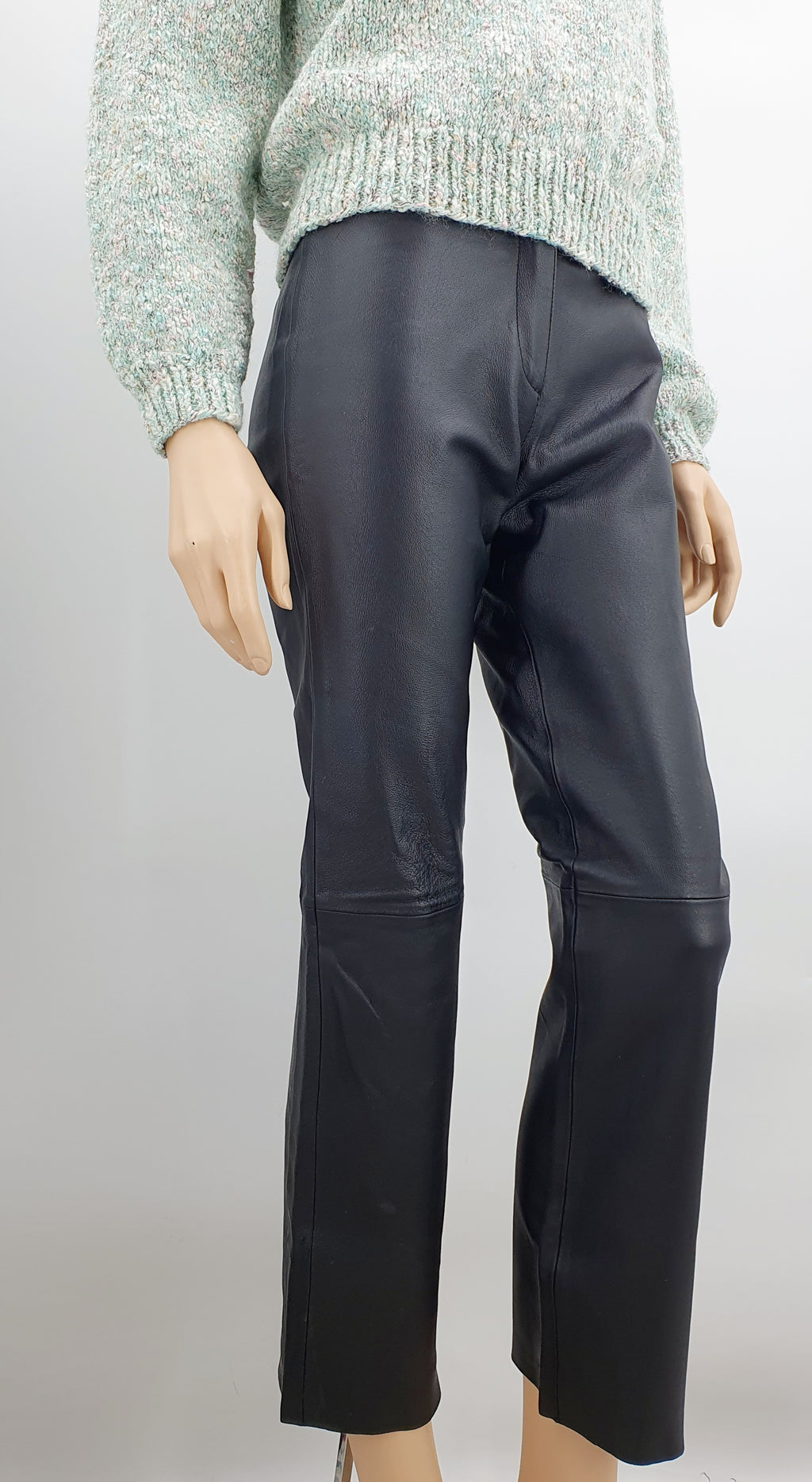 Reflex, women's leather pants from the 80s-90s, waist 70cm, size 34