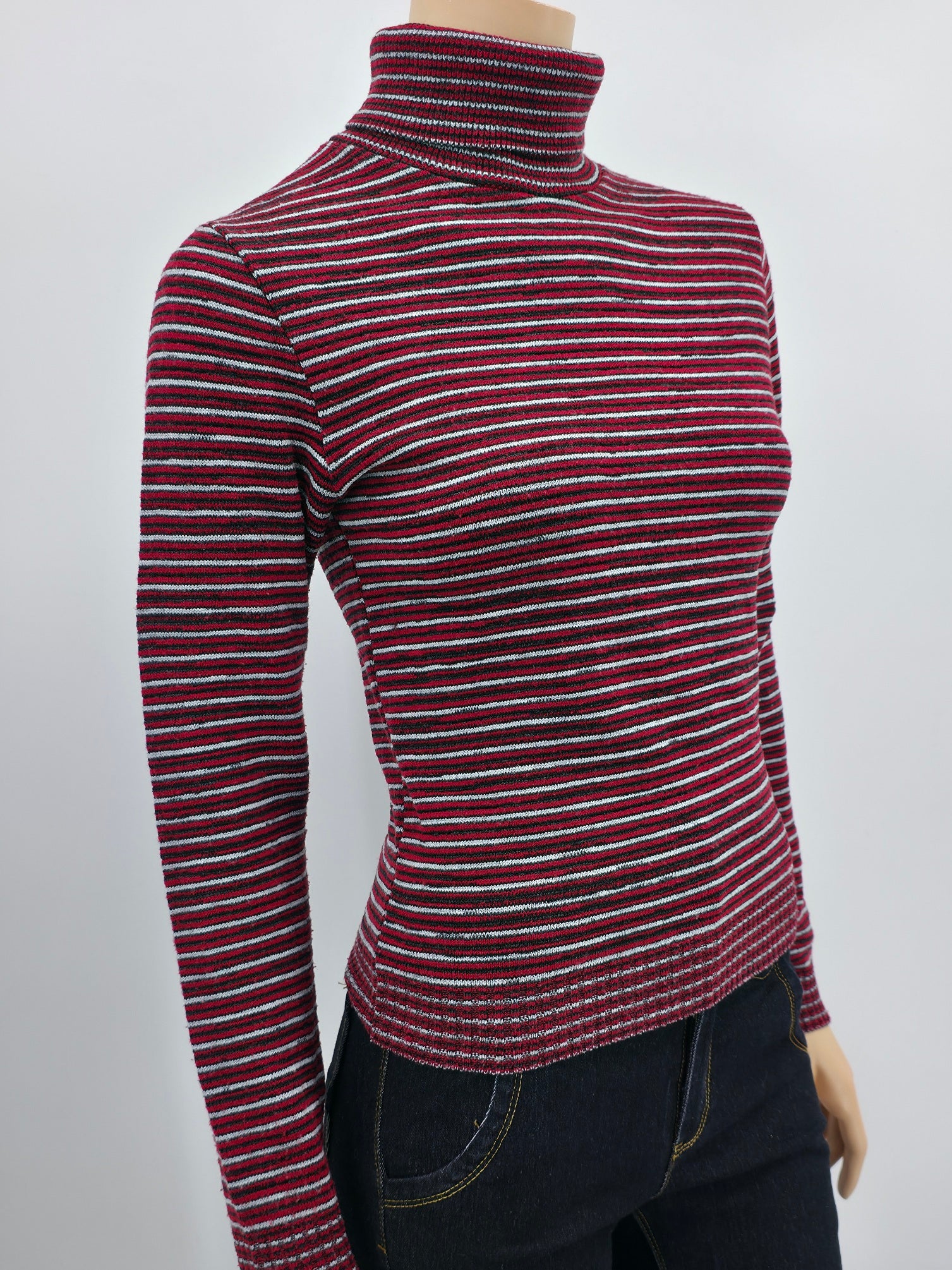 Only, striped polo sweater from the 90s-2000s, size 34-36