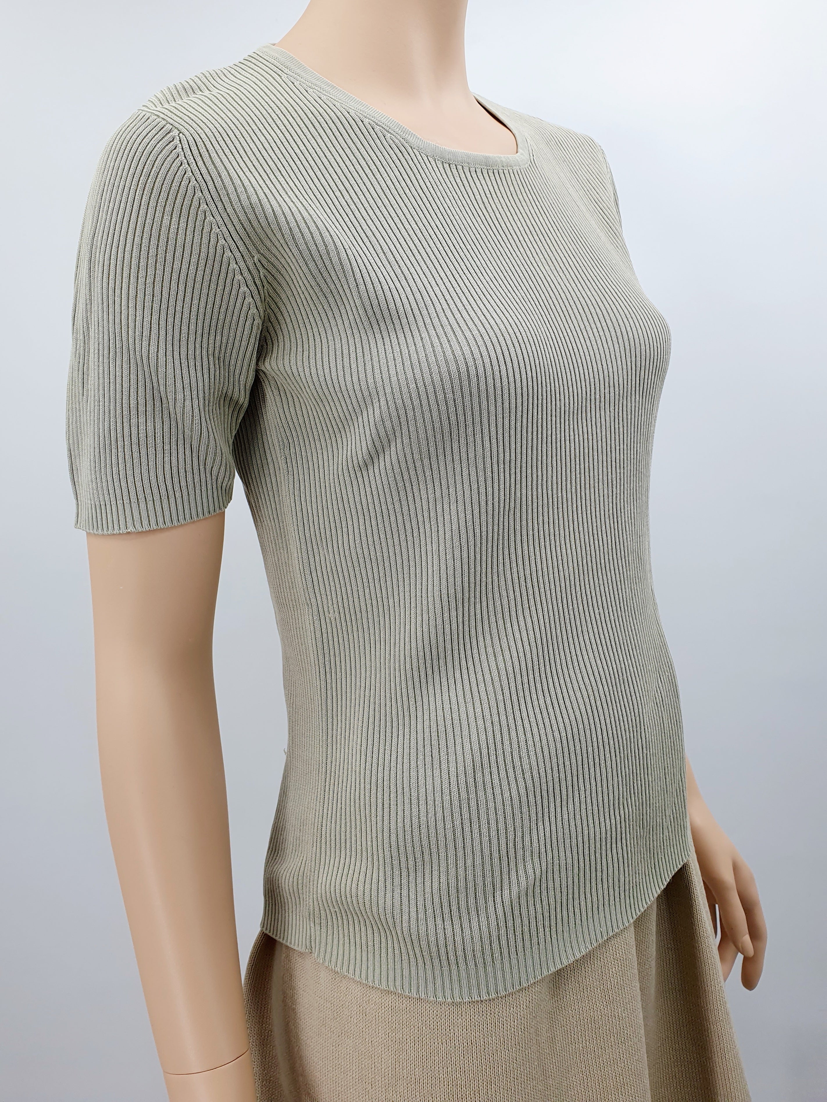 Santarelli, light green short-sleeved sweater from the 90s, size 38-40-42