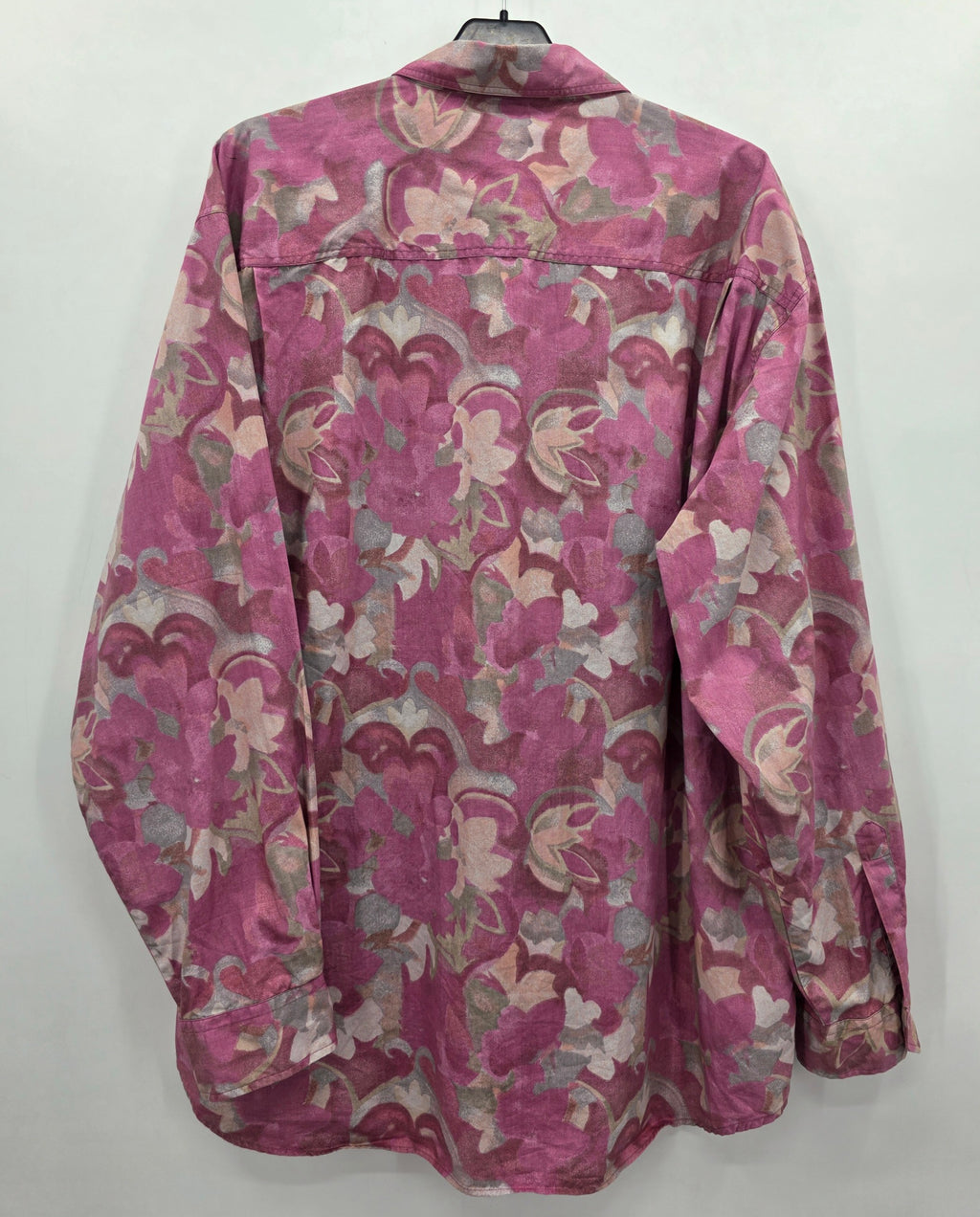 Ragazzi, pink/grey men's cotton shirt from the 90s, size XXL