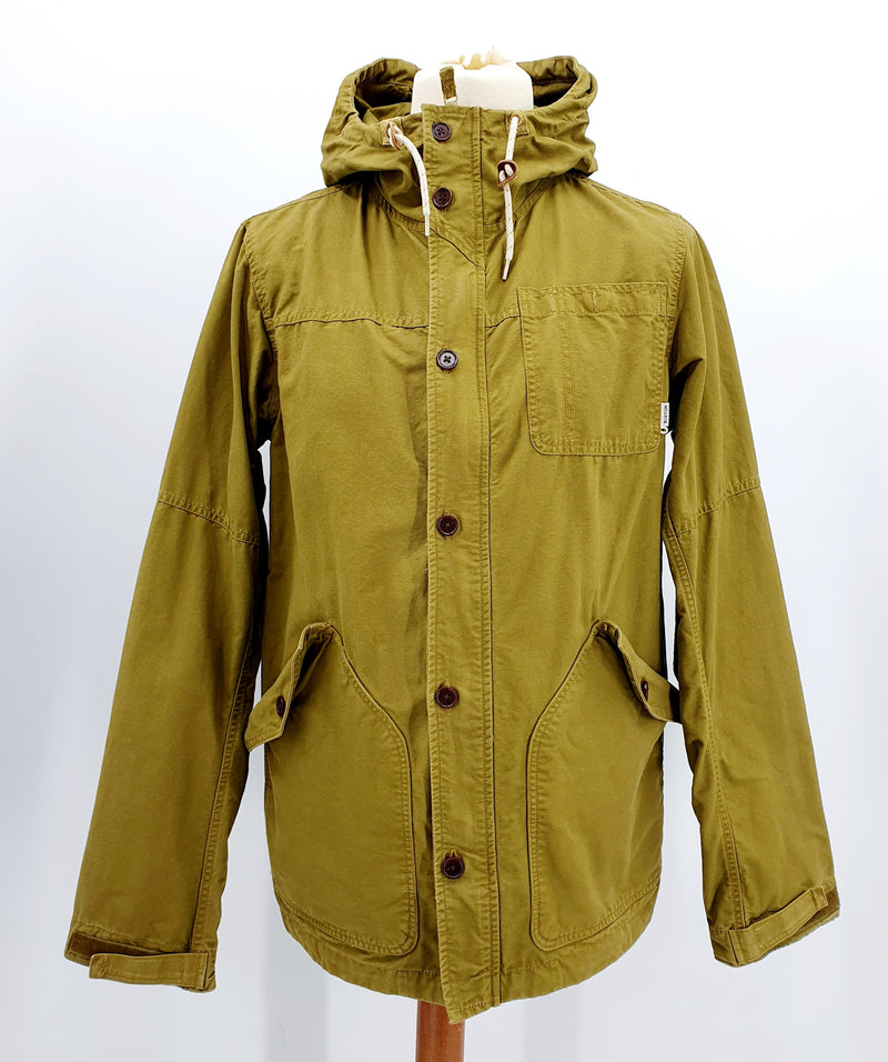 Burton, oliivinvihreä parkatakki miehelle, secondhand ulkoilutakki