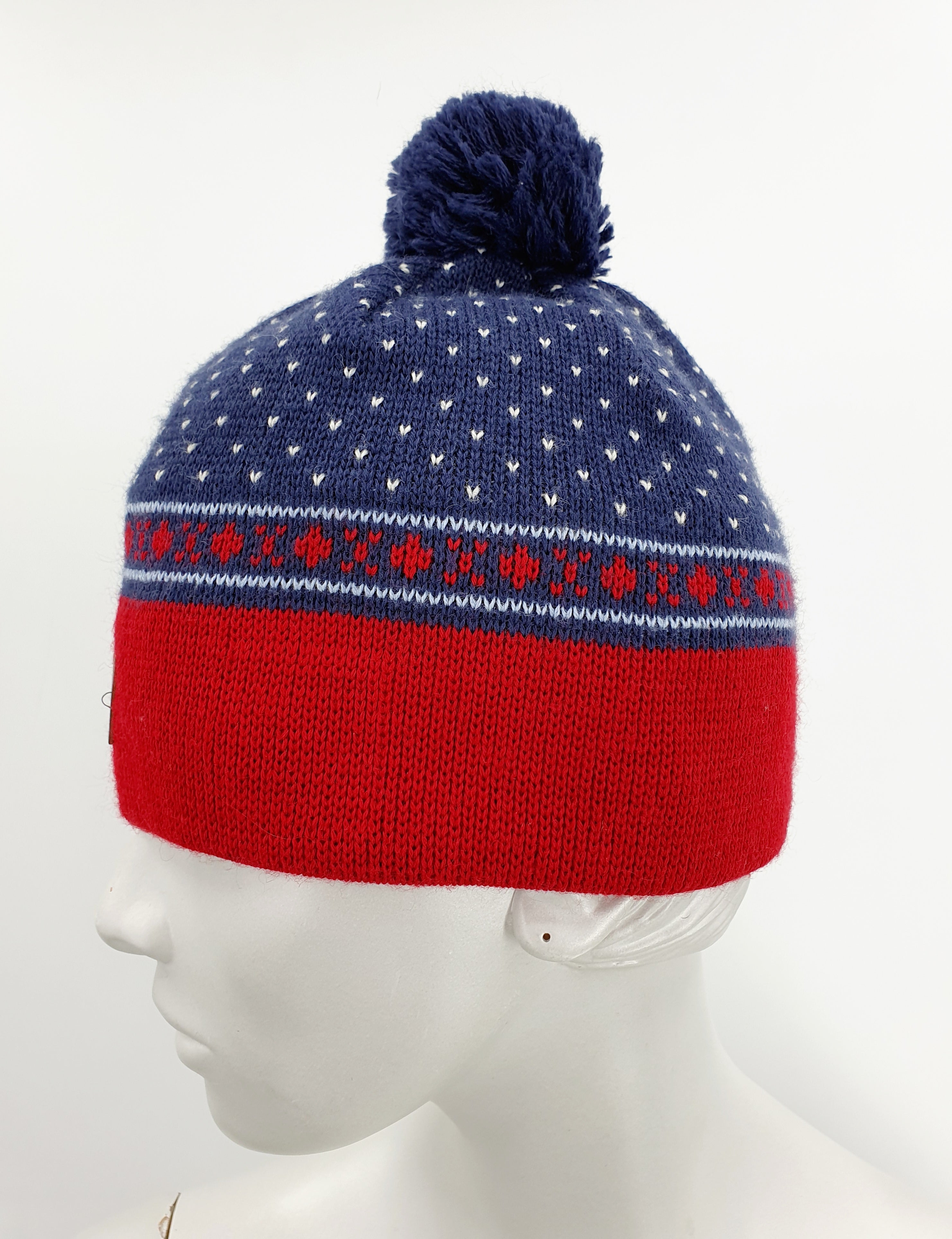 Nevil, a purple and red beanie from the 90s
