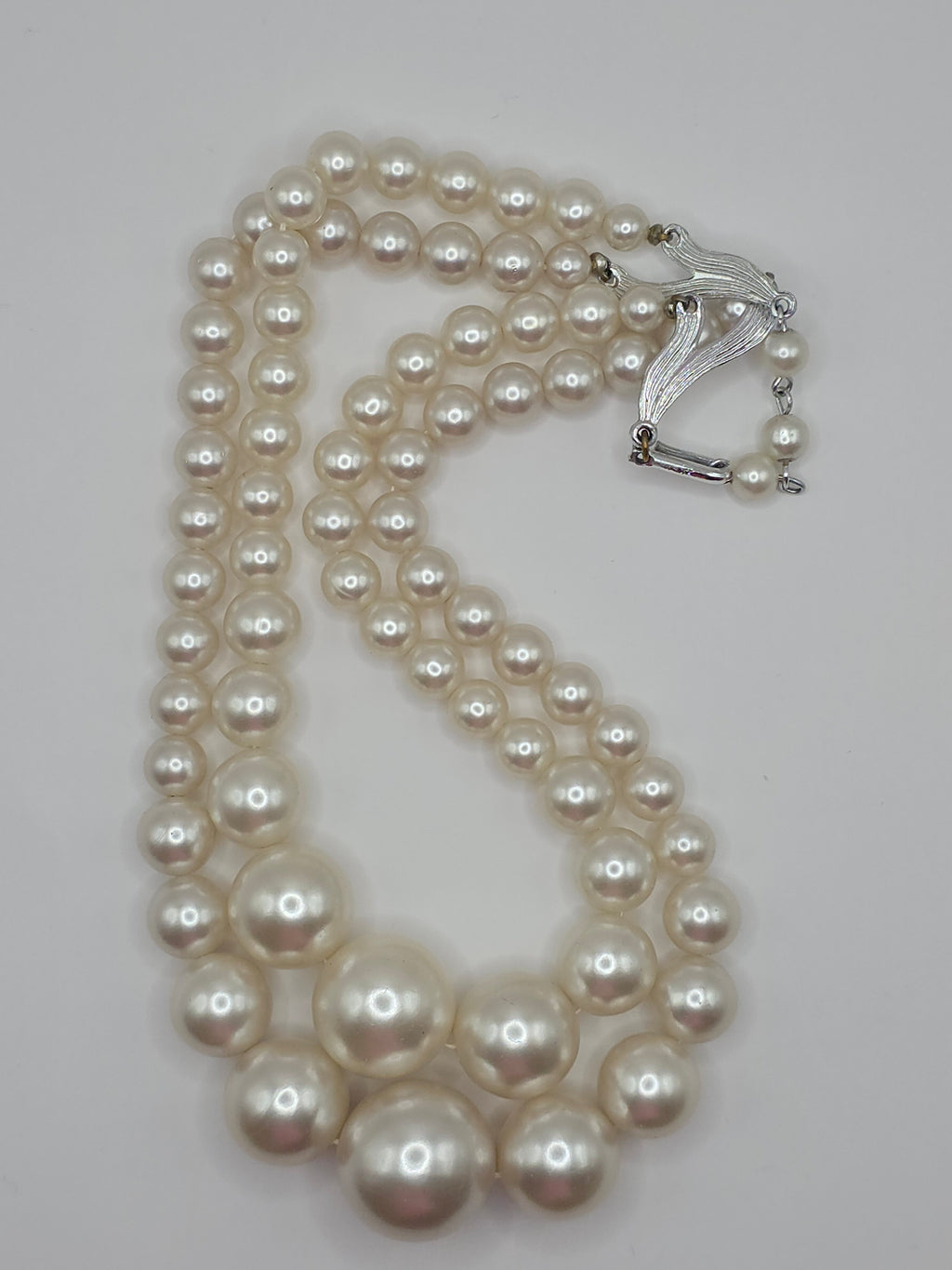Two-piece pearl necklace from the 90s, length 40cm