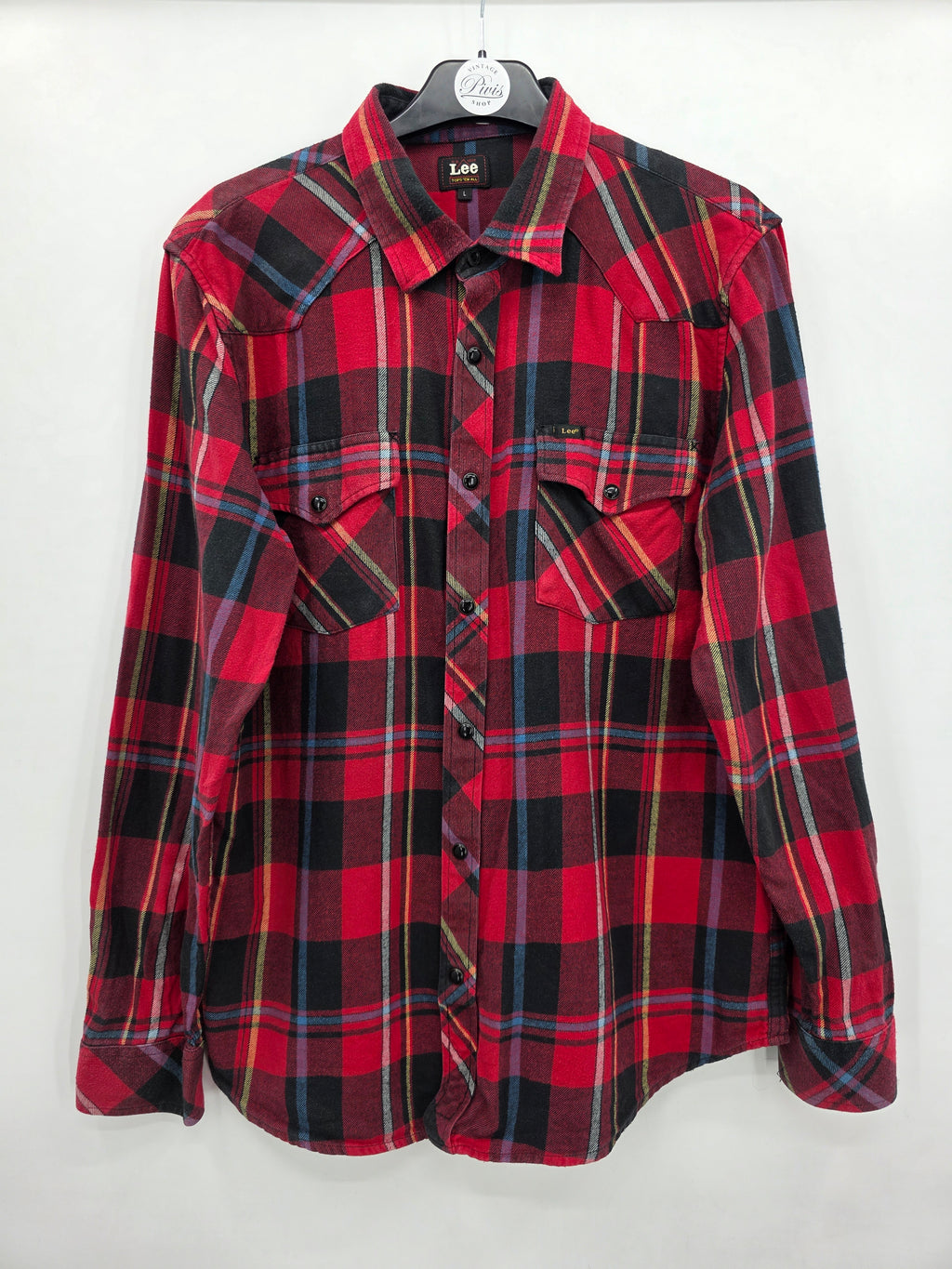 Lee, men's checkered flannel shirt, size M