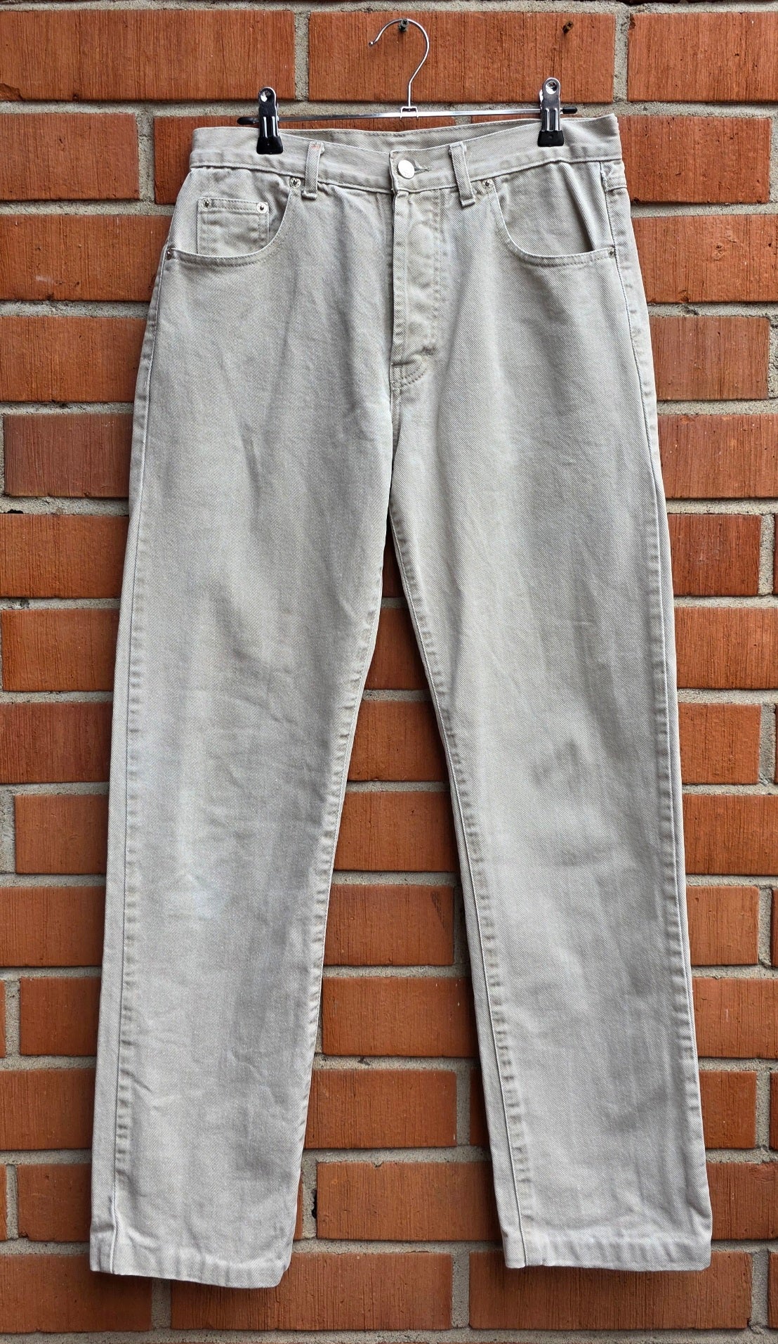 Blue Back, high-waisted beige jeans from the 90s, waist 76cm, size 38