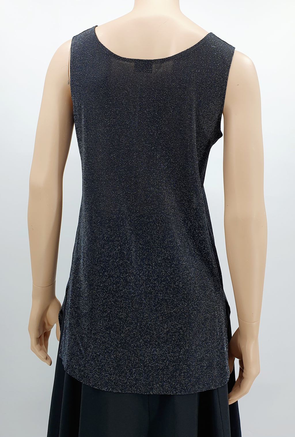 Merci, black glitter top, from the 90s, size 38