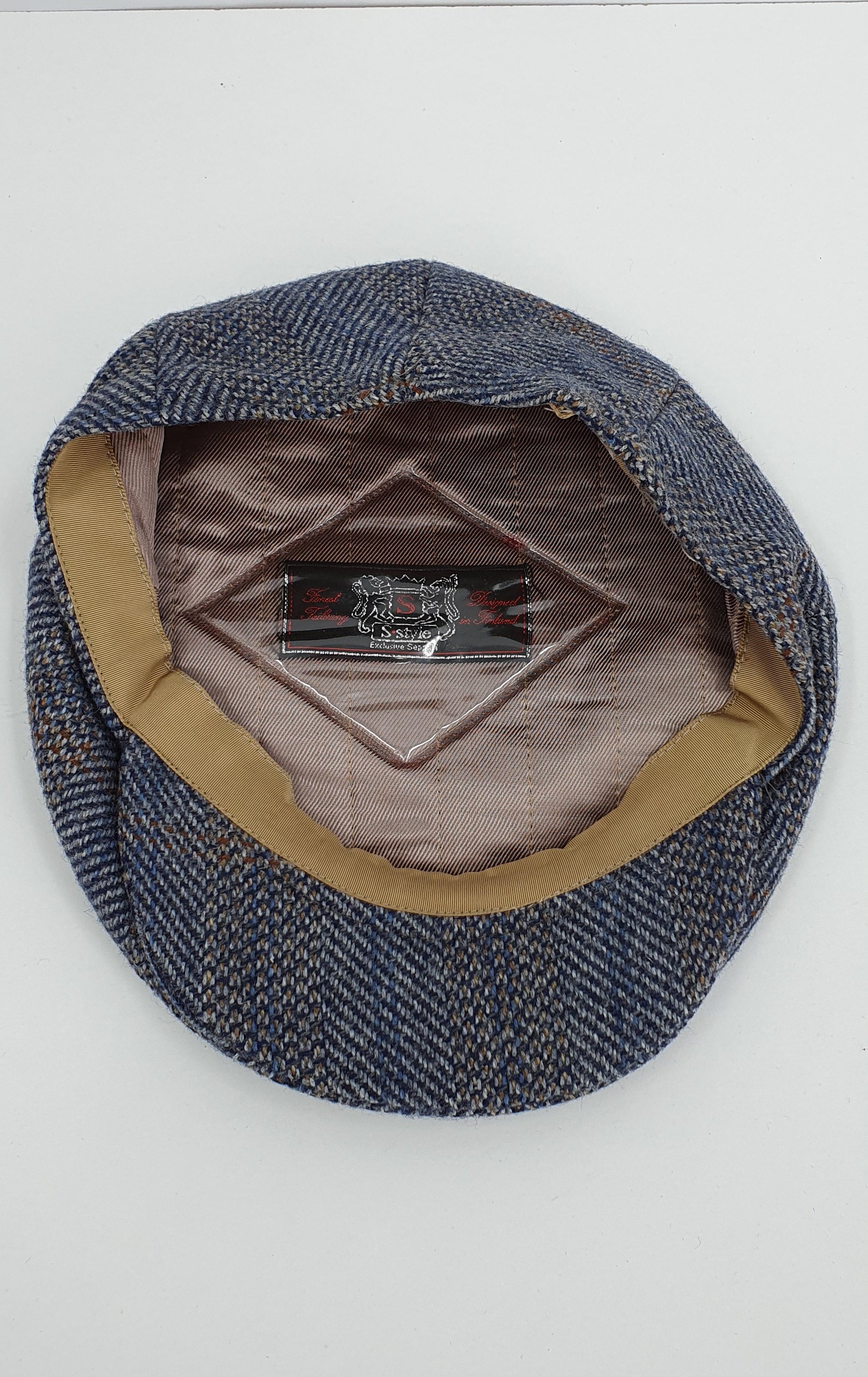 S-style, men's flat cap from the 80s-90s, size 54cm