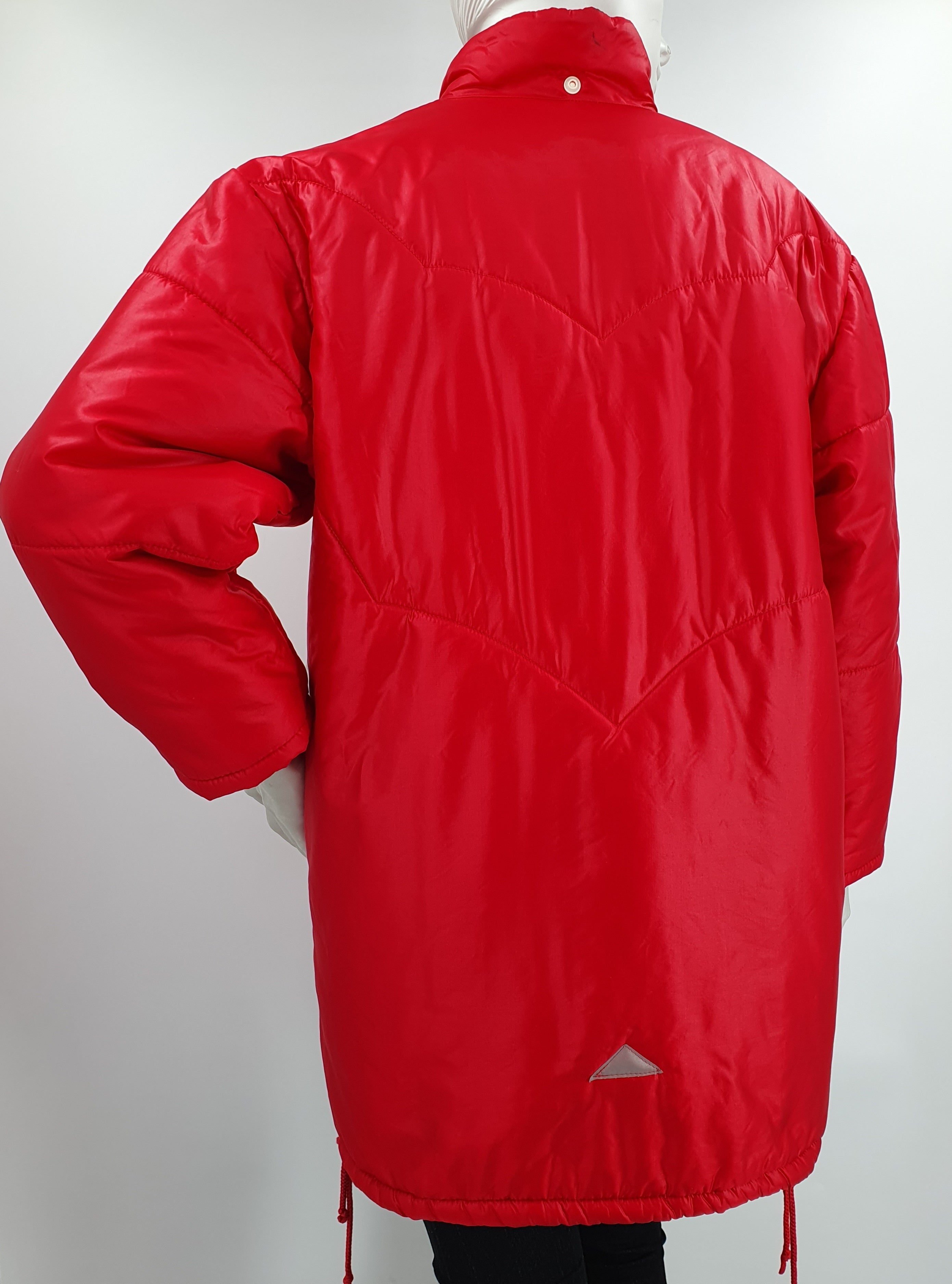 Finn-Lassie, red padded jacket from the 80s, size 36-38