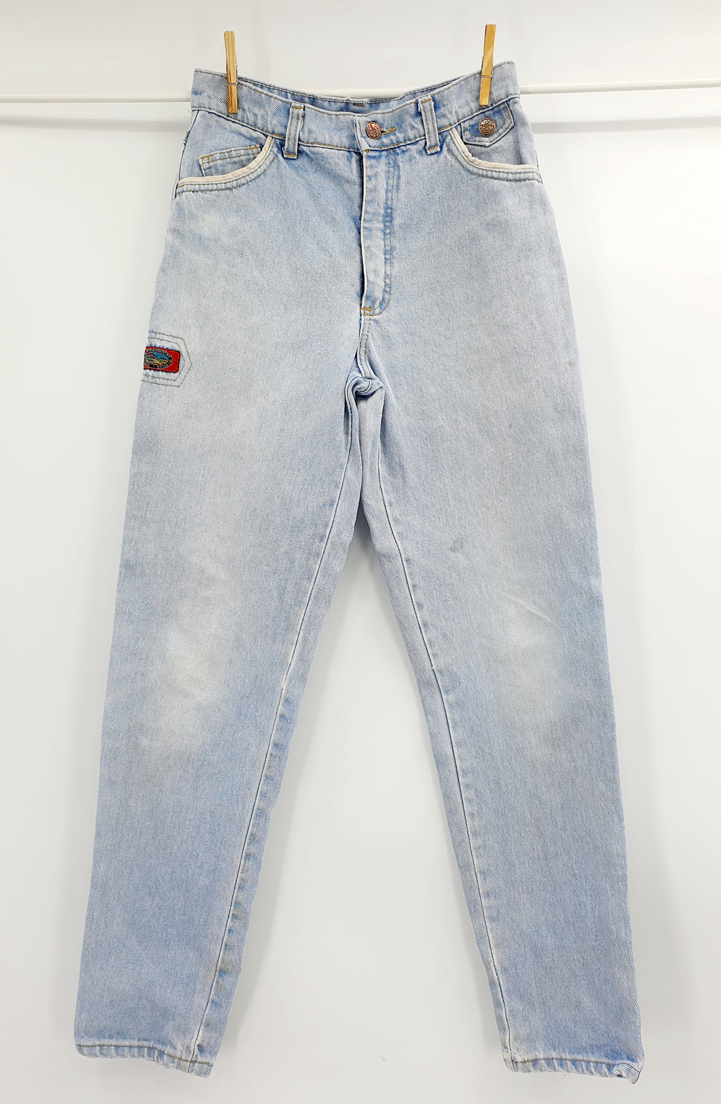 Billy Smith, high-waisted light jeans from the 80s, waist 70cm, size 34