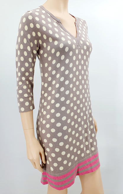 Boden, polka dot cotton knit dress, size 34