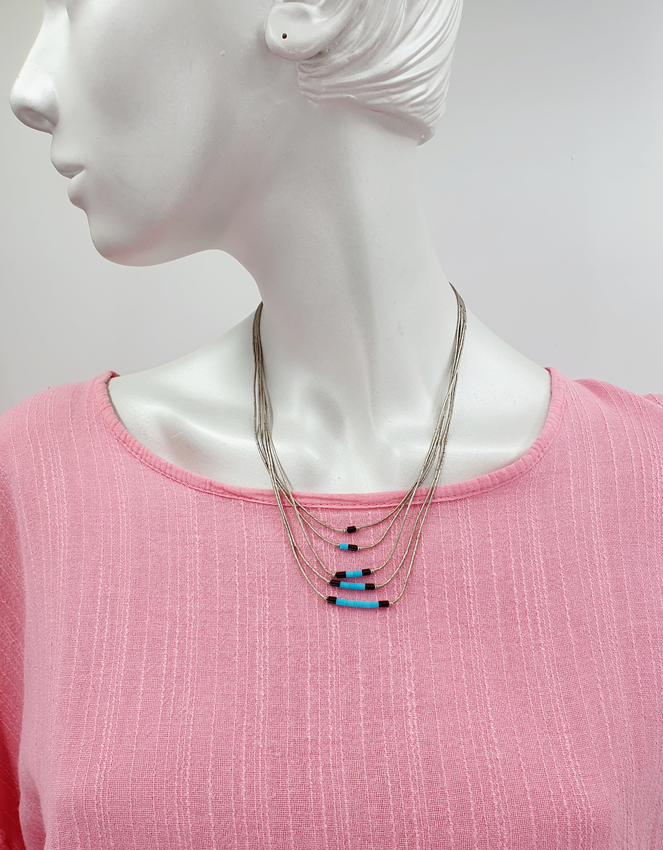 Graceful necklace from the 60s-70s, length 42cm