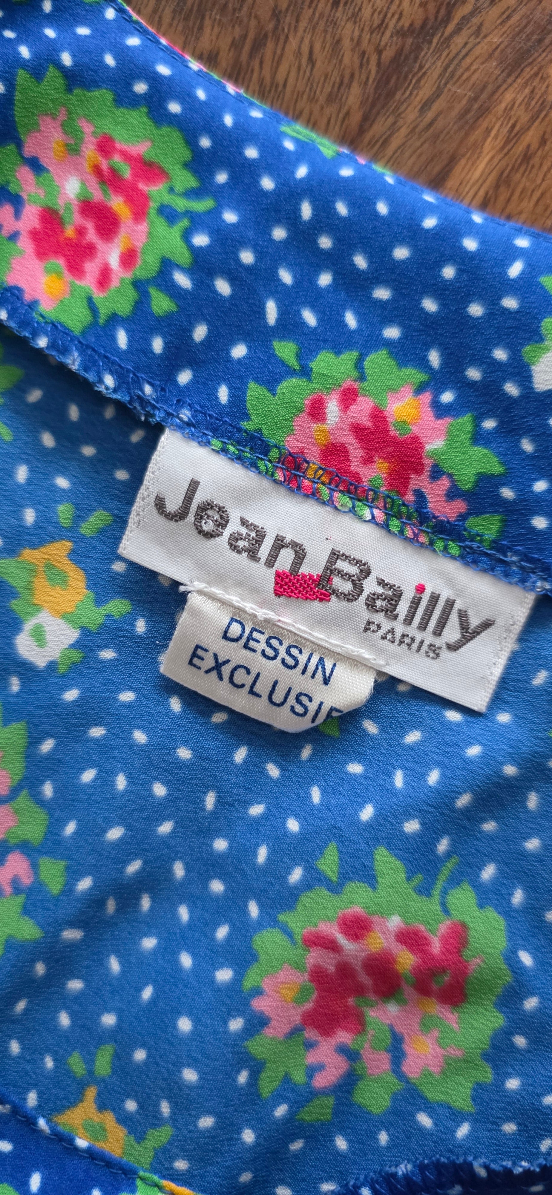 Jean Bailly Paris, French vintage dress from the 80s, size 38