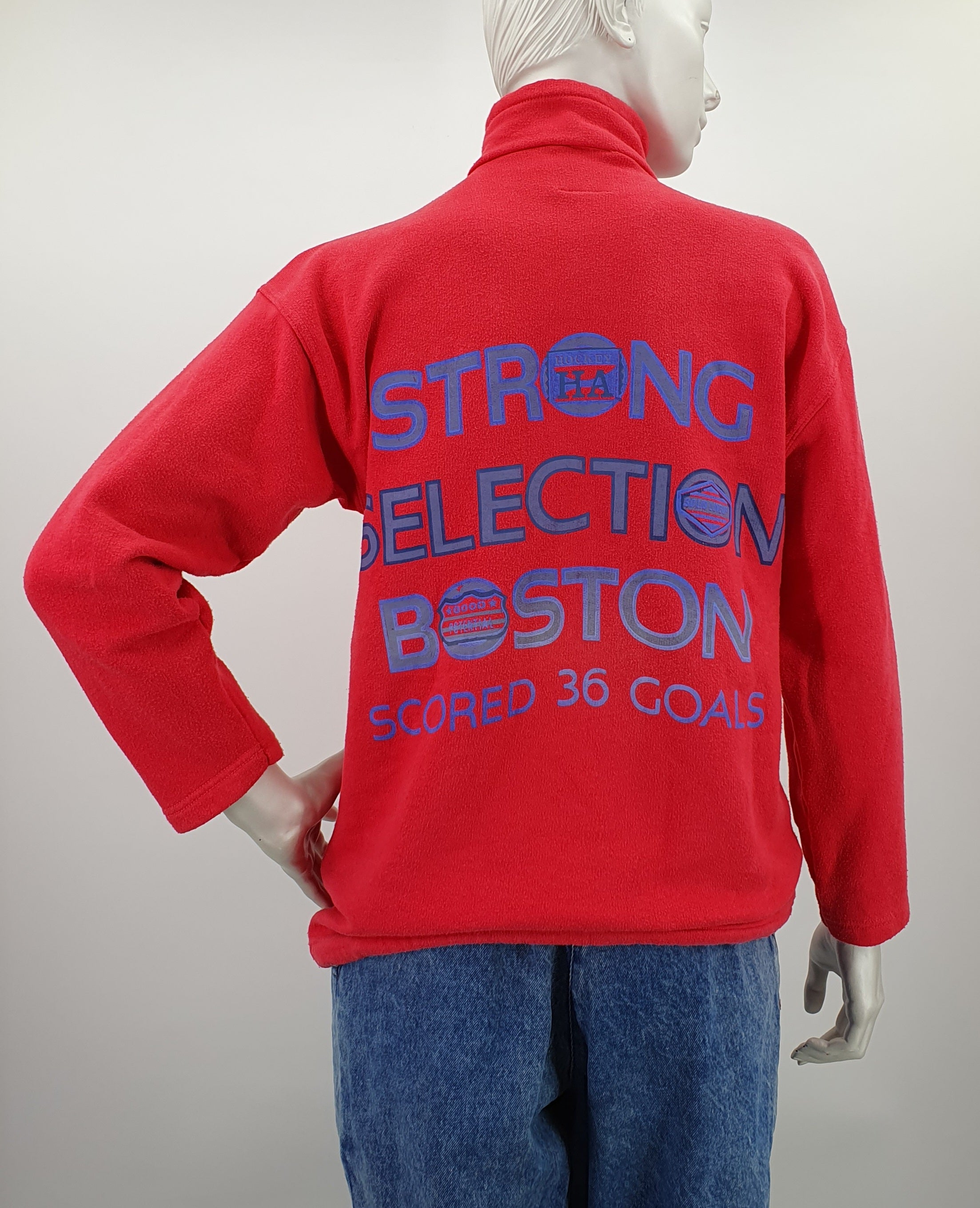 Blue Rock, coral red sweatshirt from the 80s-90s, size 36-38