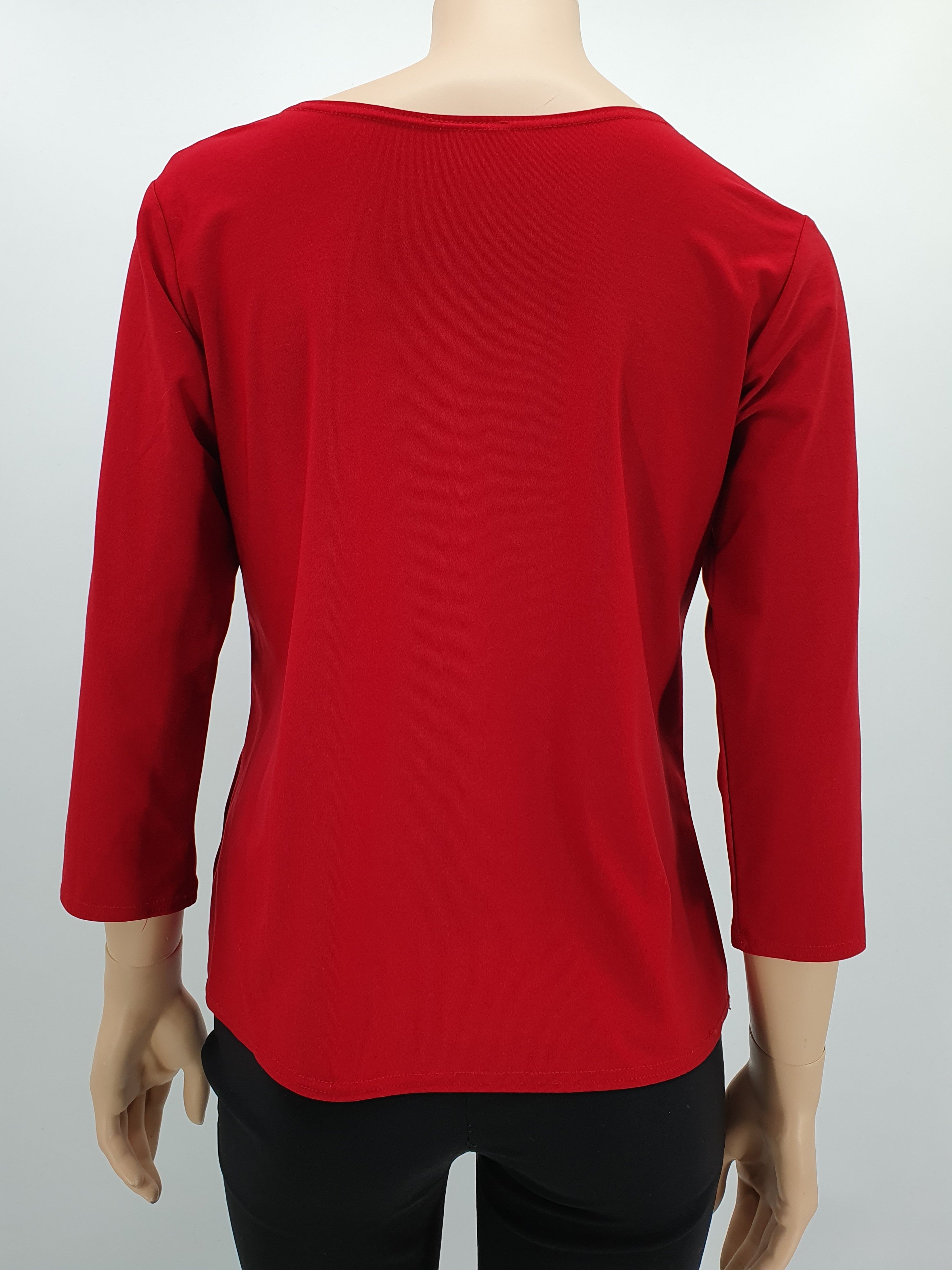 Punainen Y2K pusero strassikoristeella, koko 36/38