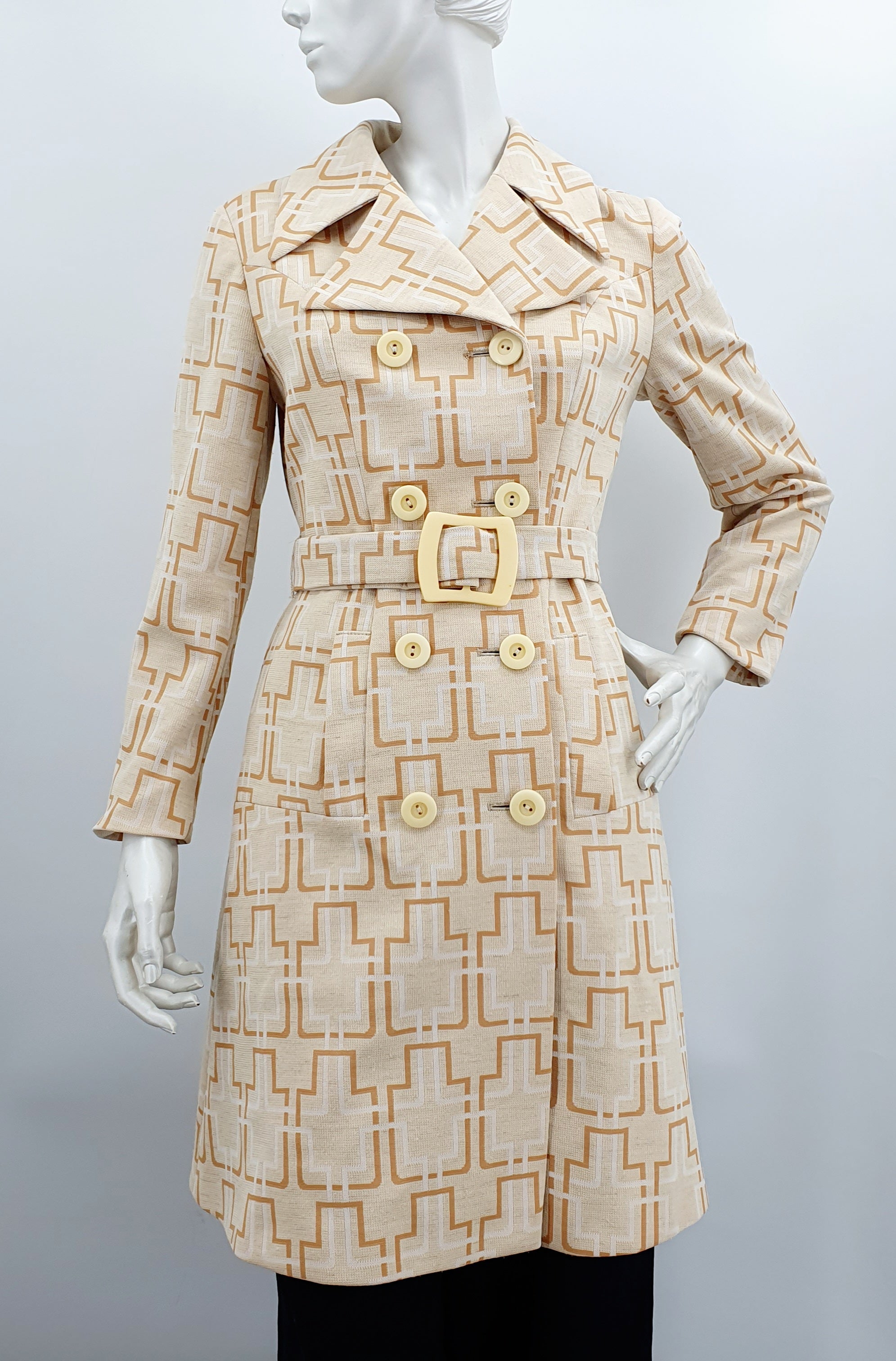 Master, women's beige trench coat from the 60s, size 34-36