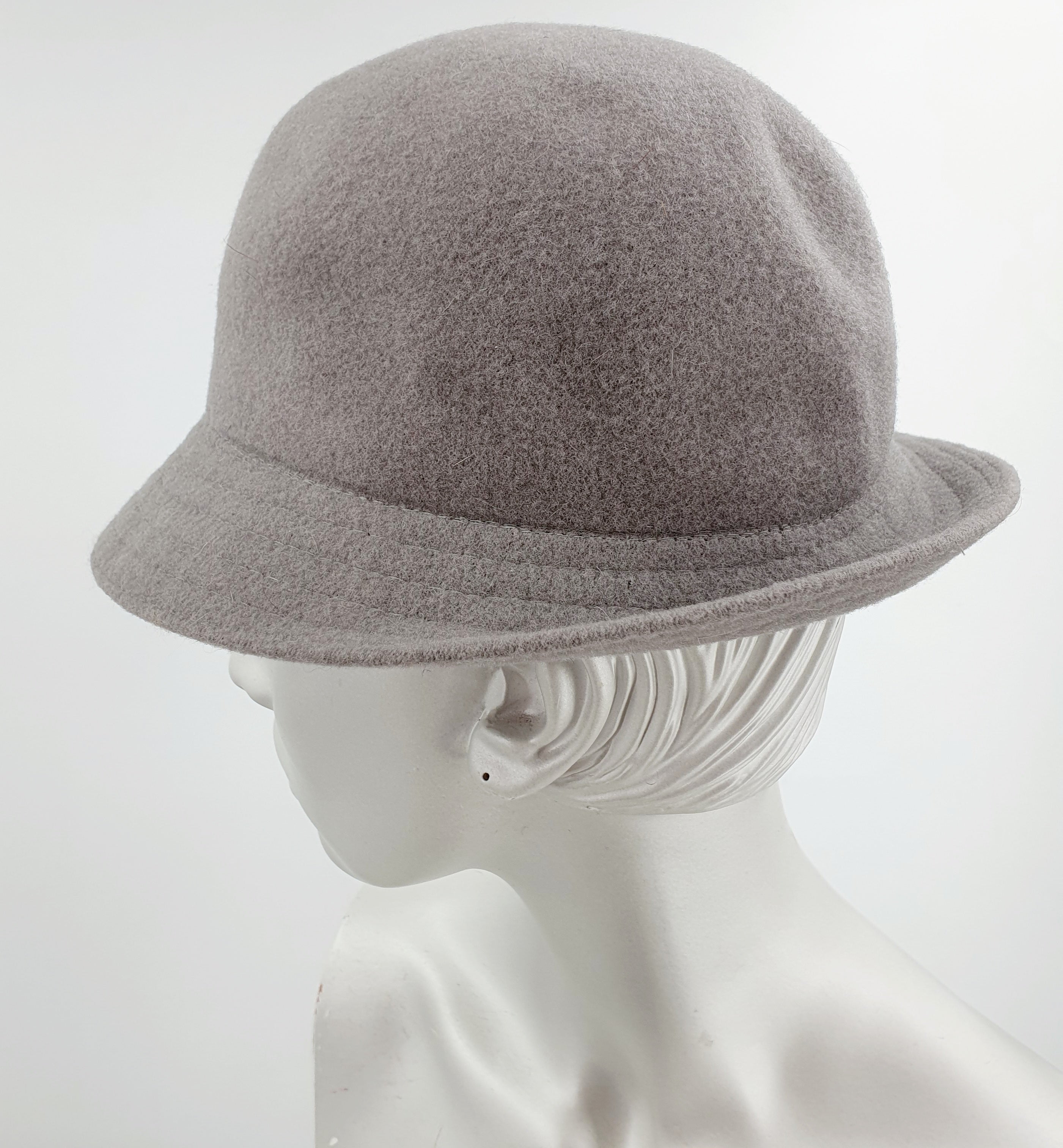 Gray Kangol felt hat from the 90s, unused, 55cm