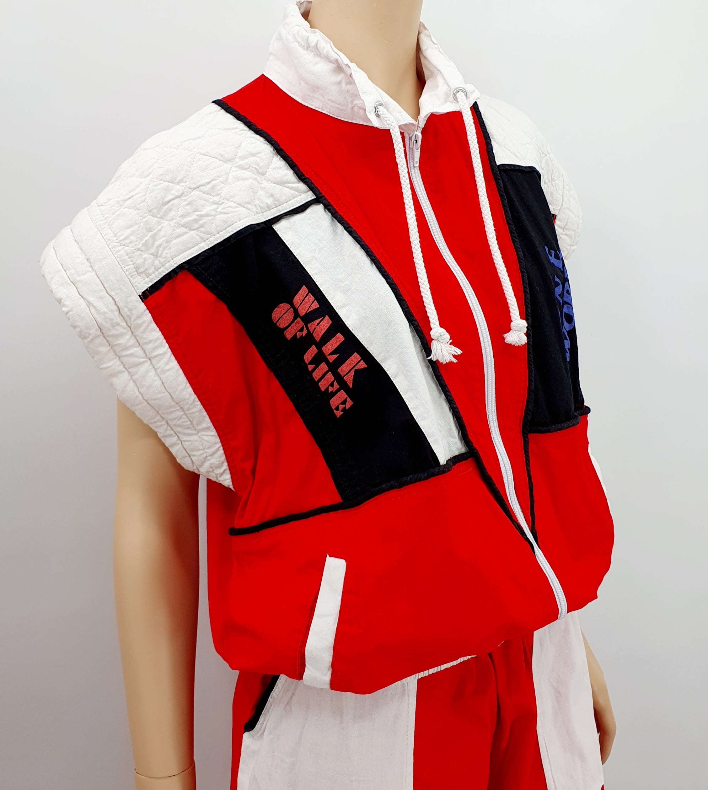 Vintage retroliivi 80-luvulta vetoketjukiinnitys, kuva sivulta