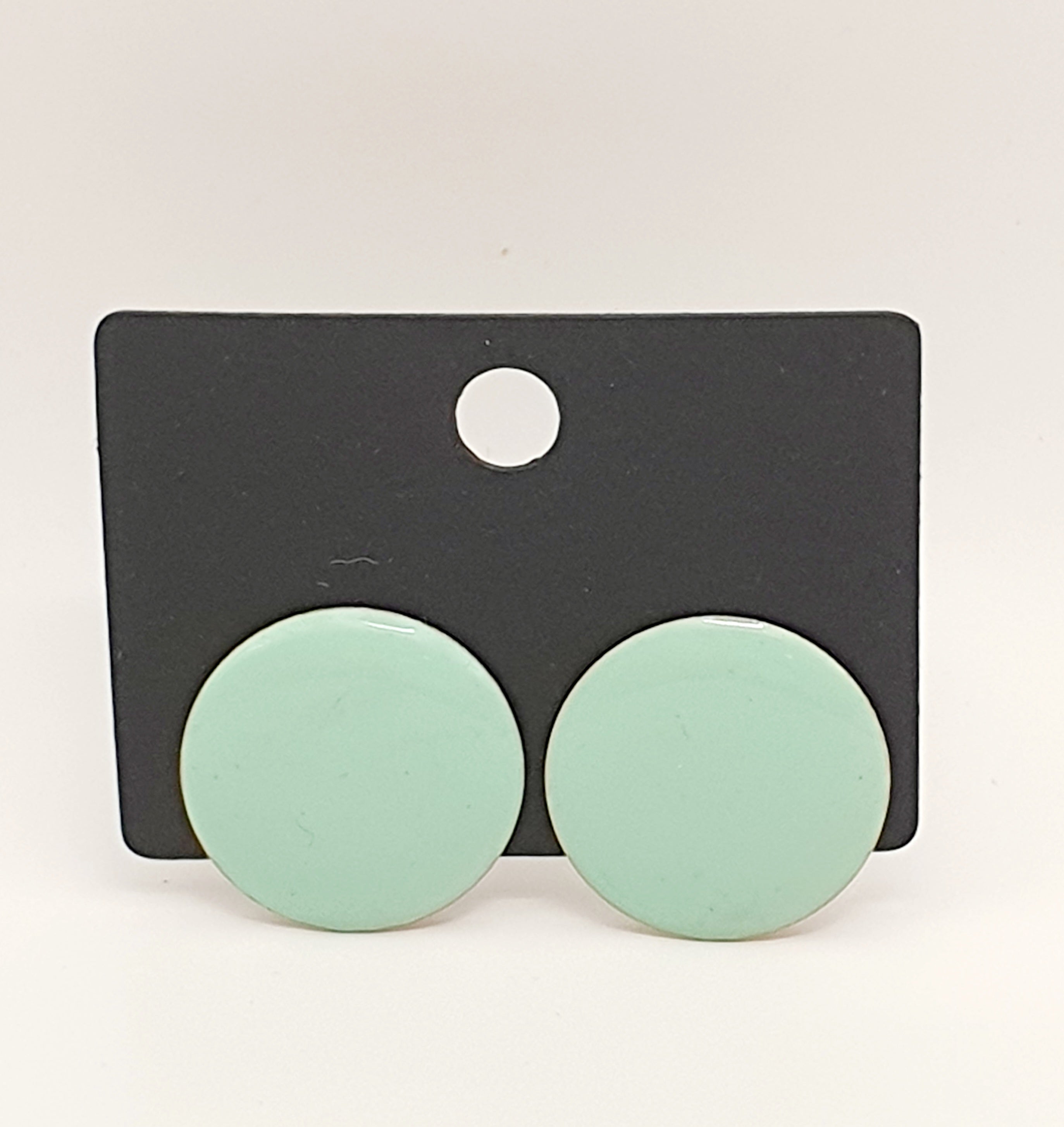 Clip-on earrings from the 80s, red/mint green/turquoise