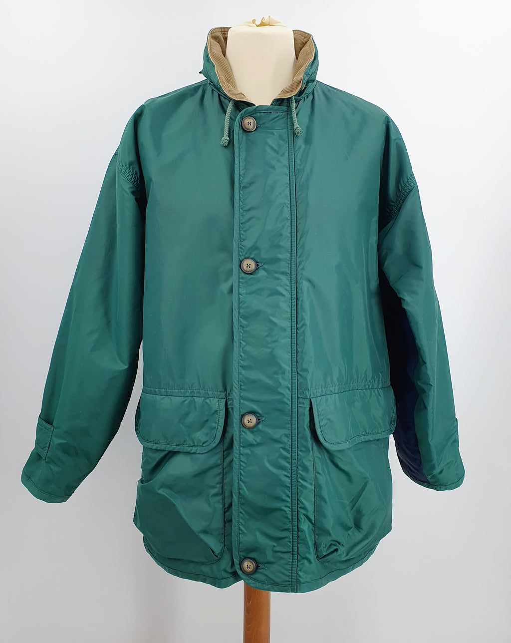 Luhta Story, men's green mid-season jacket from the 90s, size L