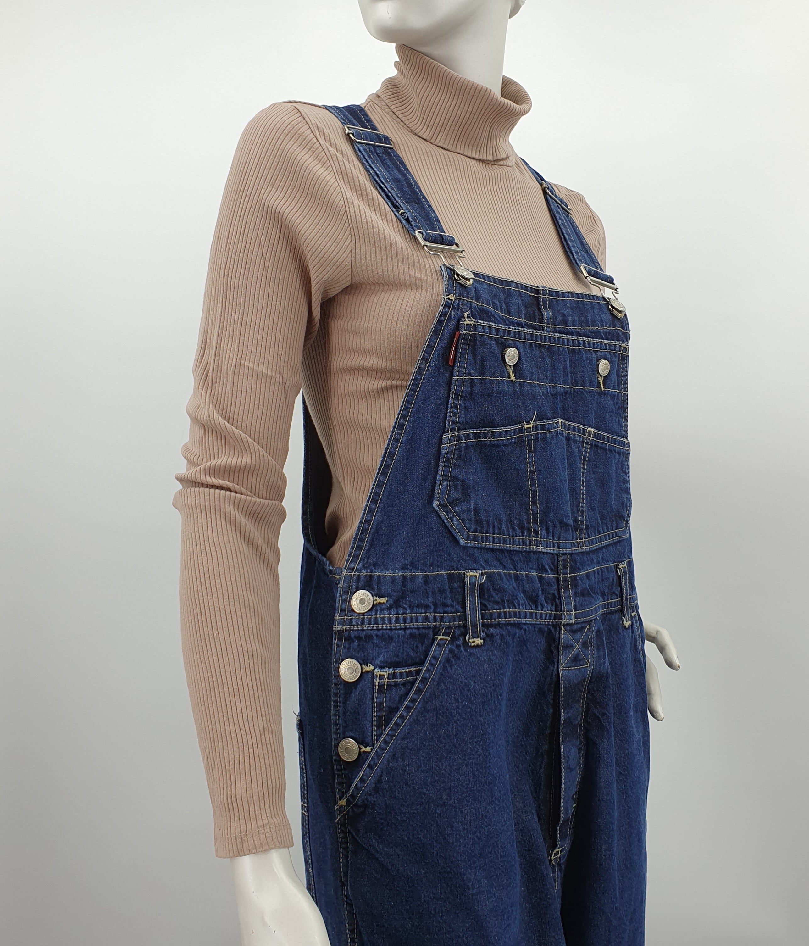 Rocky, denim patch overalls, size 38-40