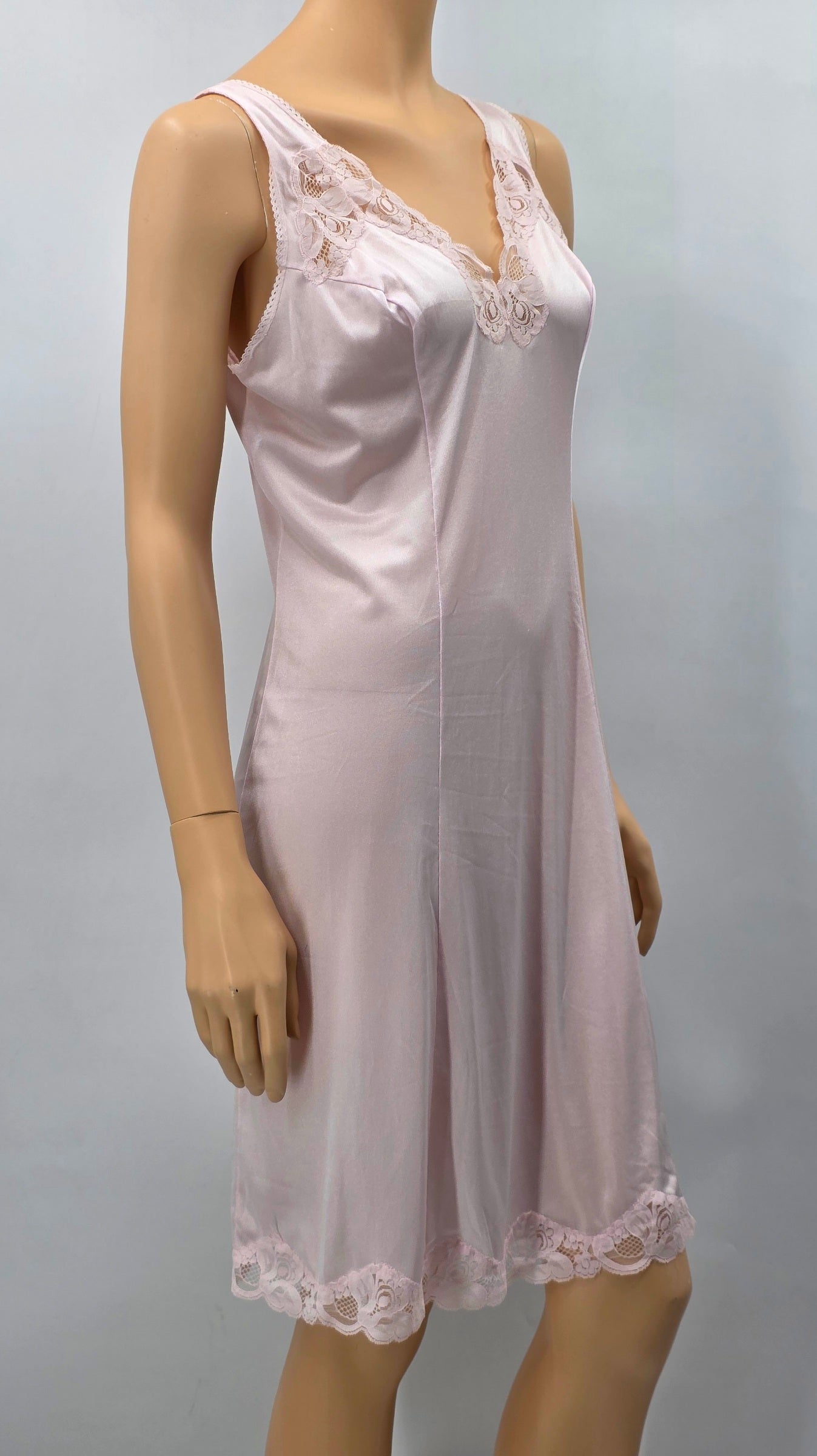 Elane, pink long lingerie from the 60s-70s, size 38