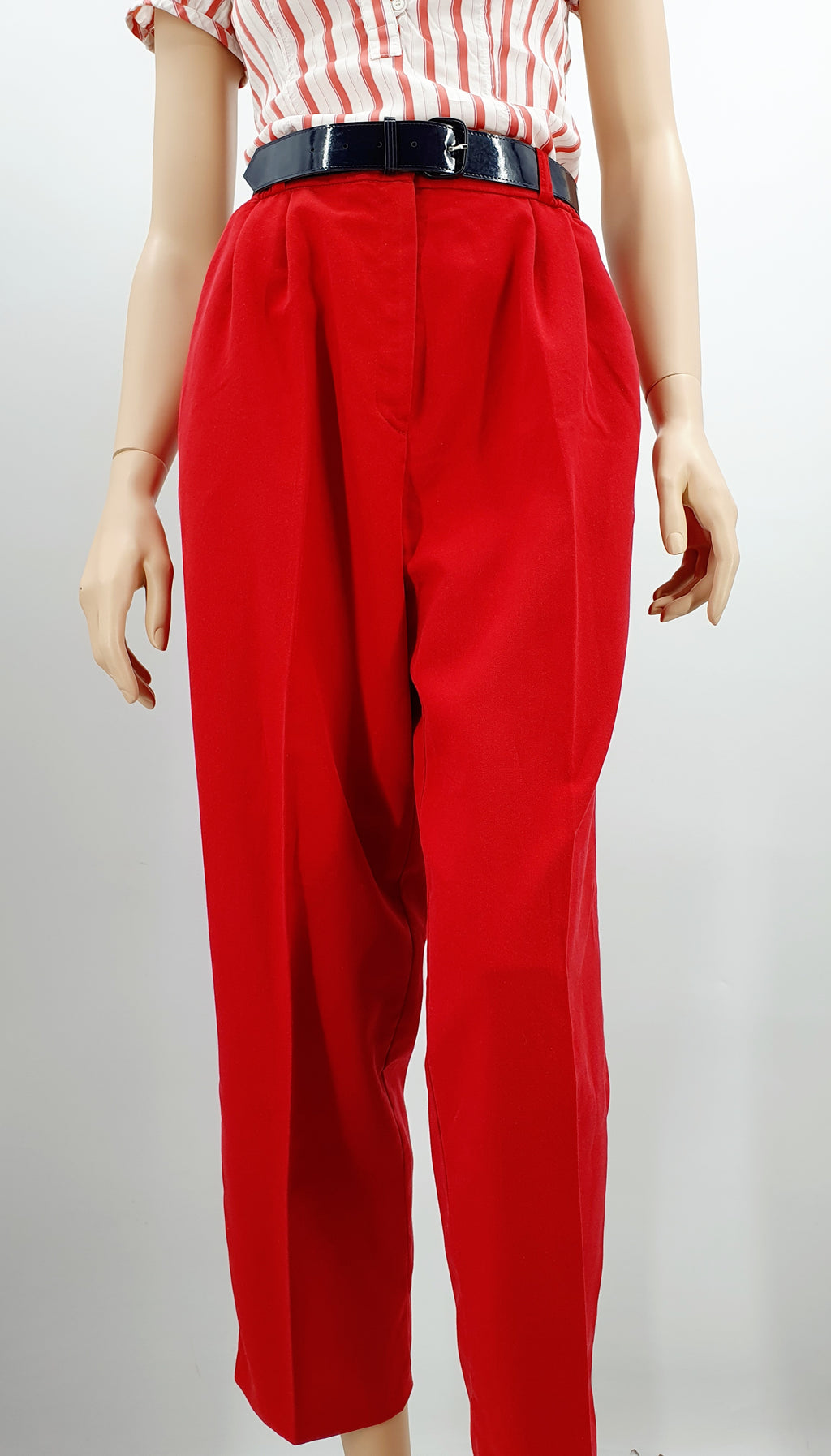 Sensations, women's red pants from the 90s, waist 72-78cm, size 36-38