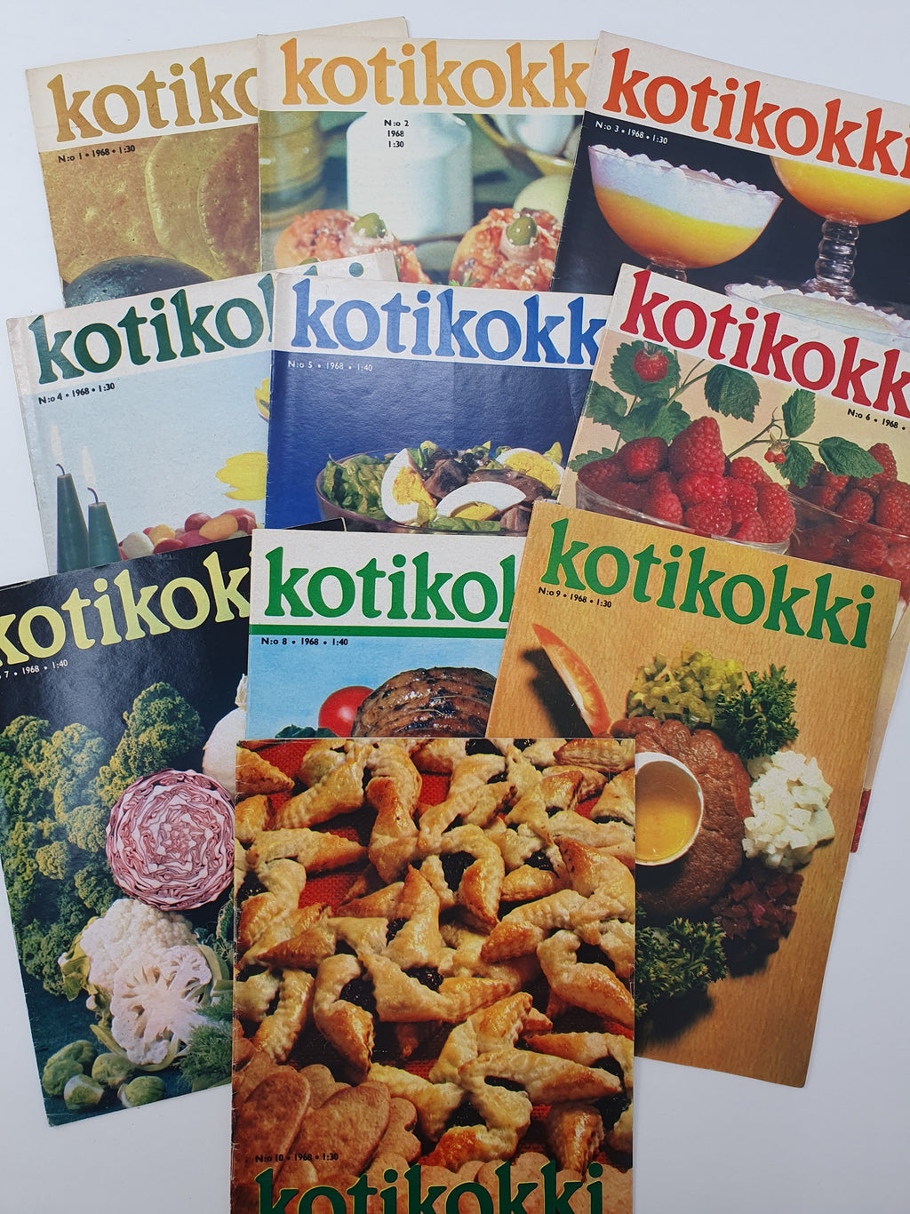 Kotikokki keittiölehdet vuodelta 1968, nostalgiset keräilylehdet