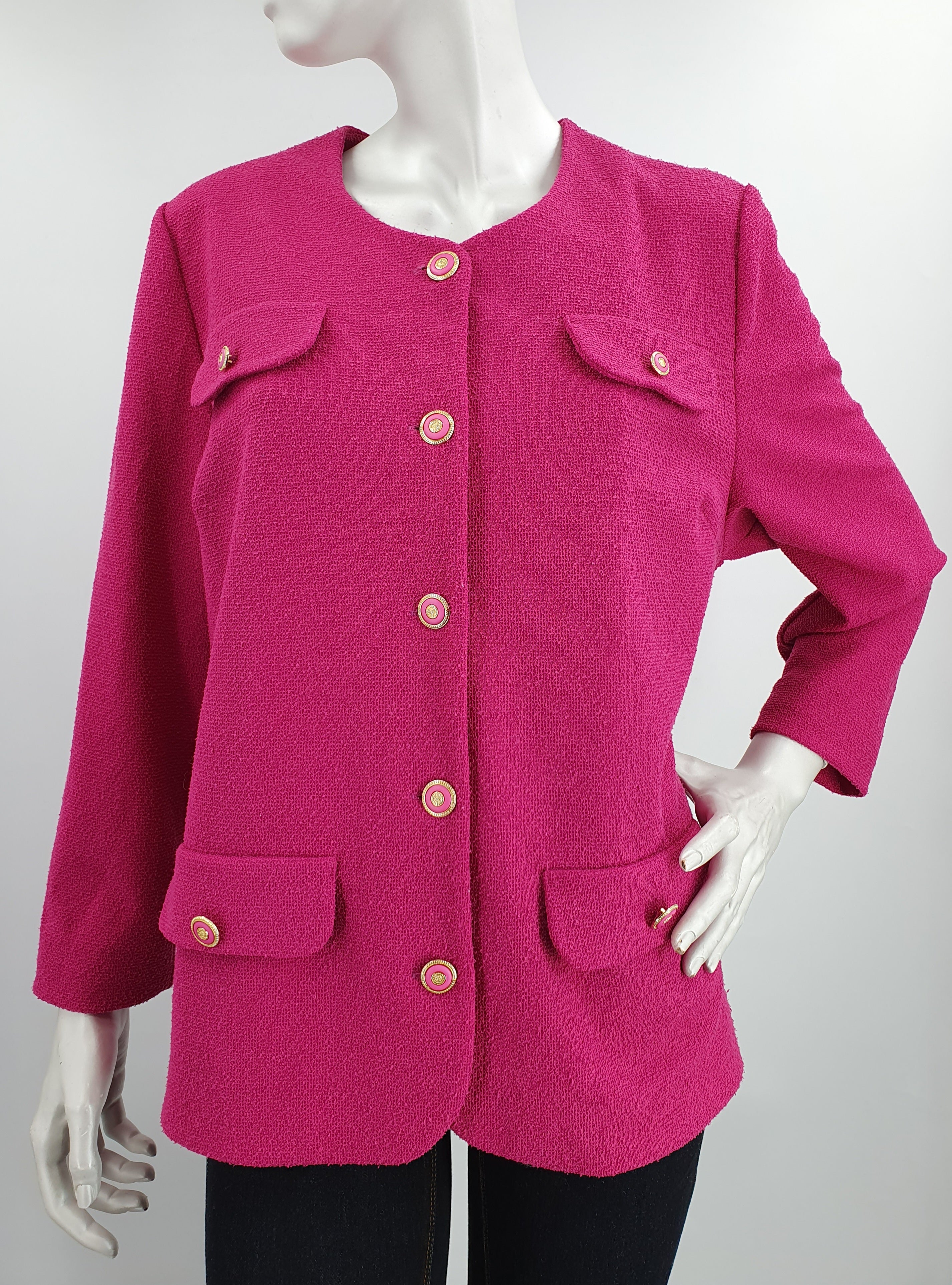 Pink Chanel style jacket from the 80s-90s, size 38-40