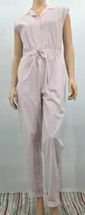 Finn-Flare, ruutukuvioinen jumpsuit/haalari 80-luvulta, koko 34-36