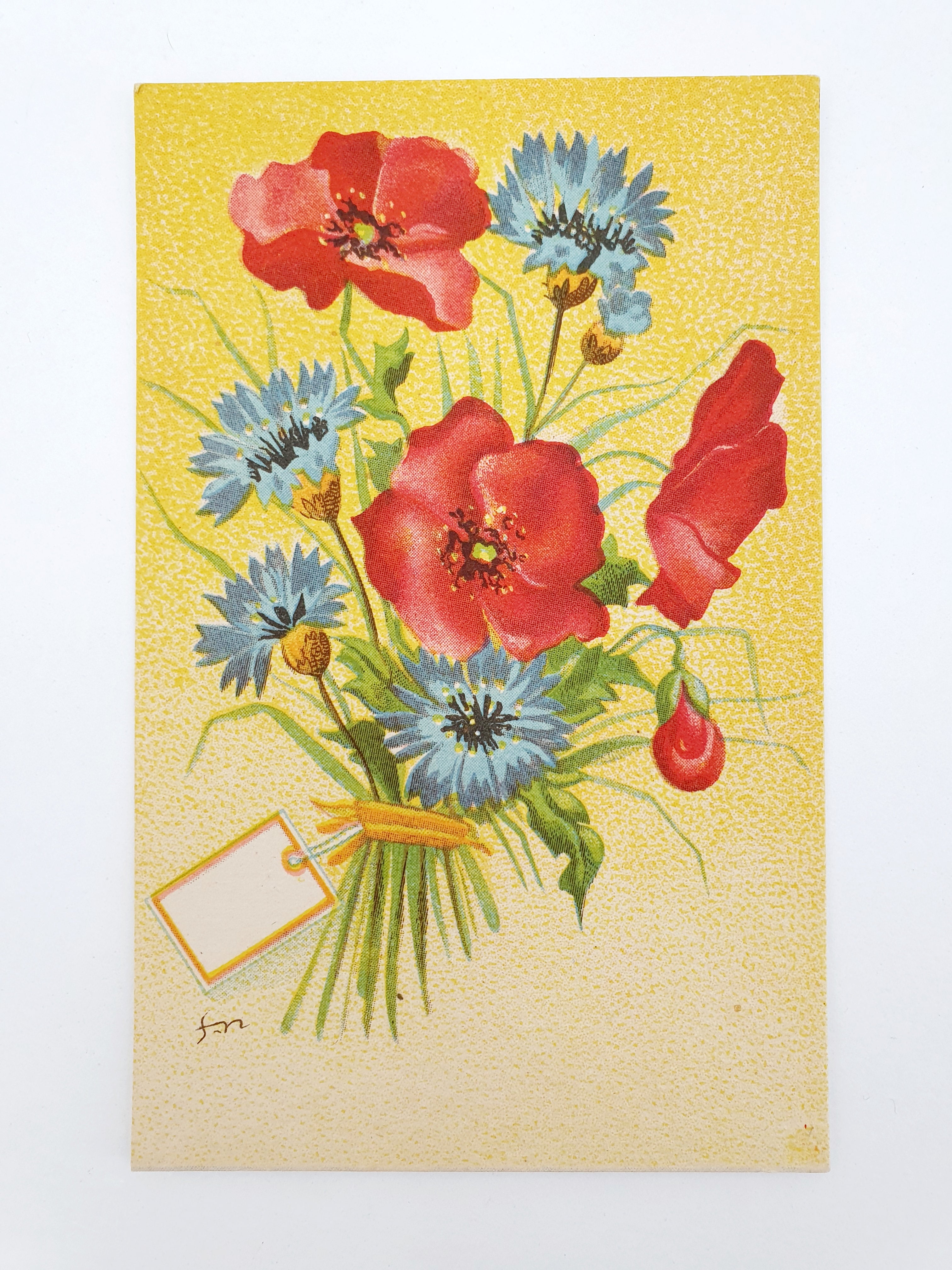 Greeting card from the 50s, unused