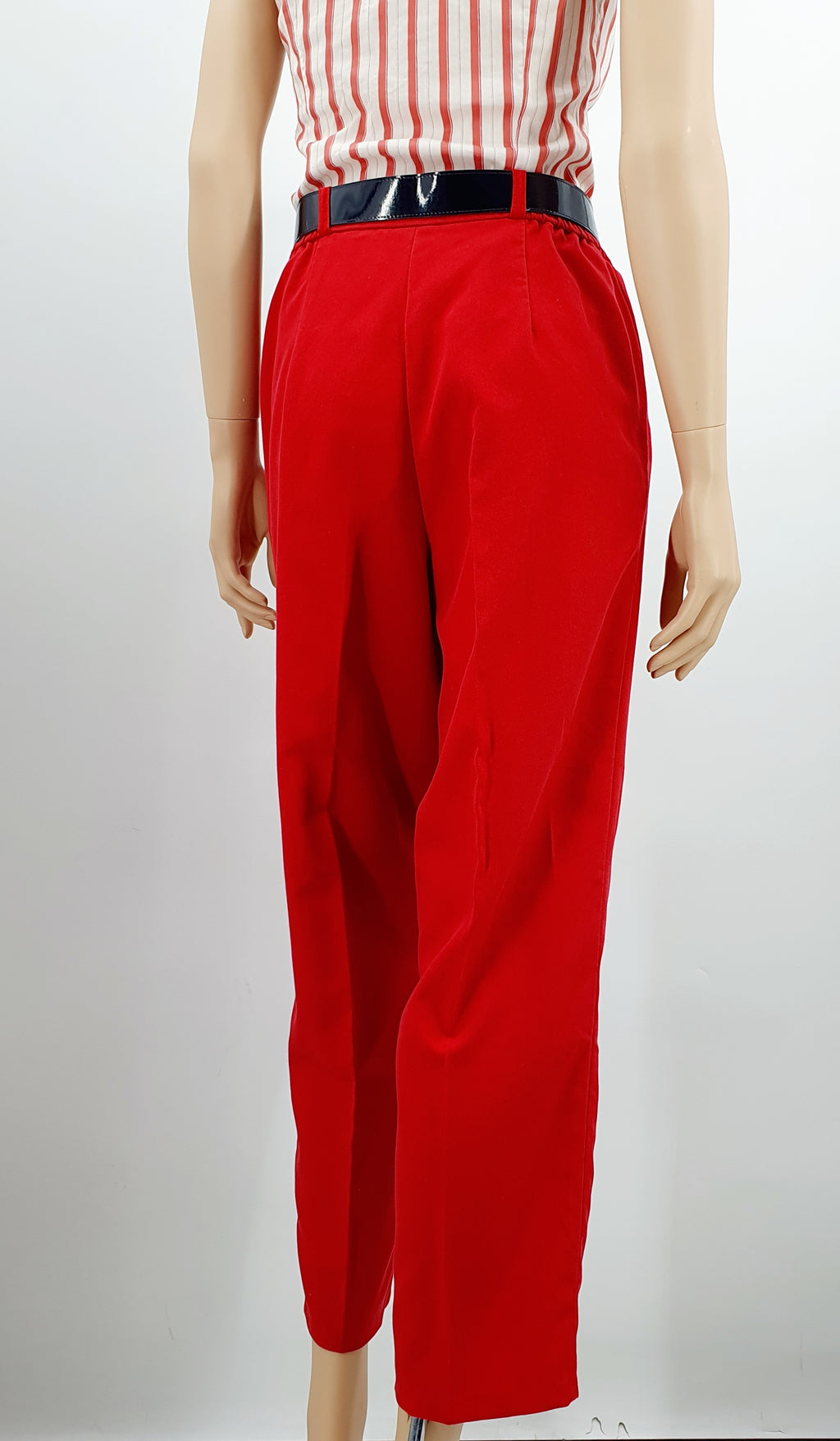 Sensations, women's red pants from the 90s, waist 72-78cm, size 36-38