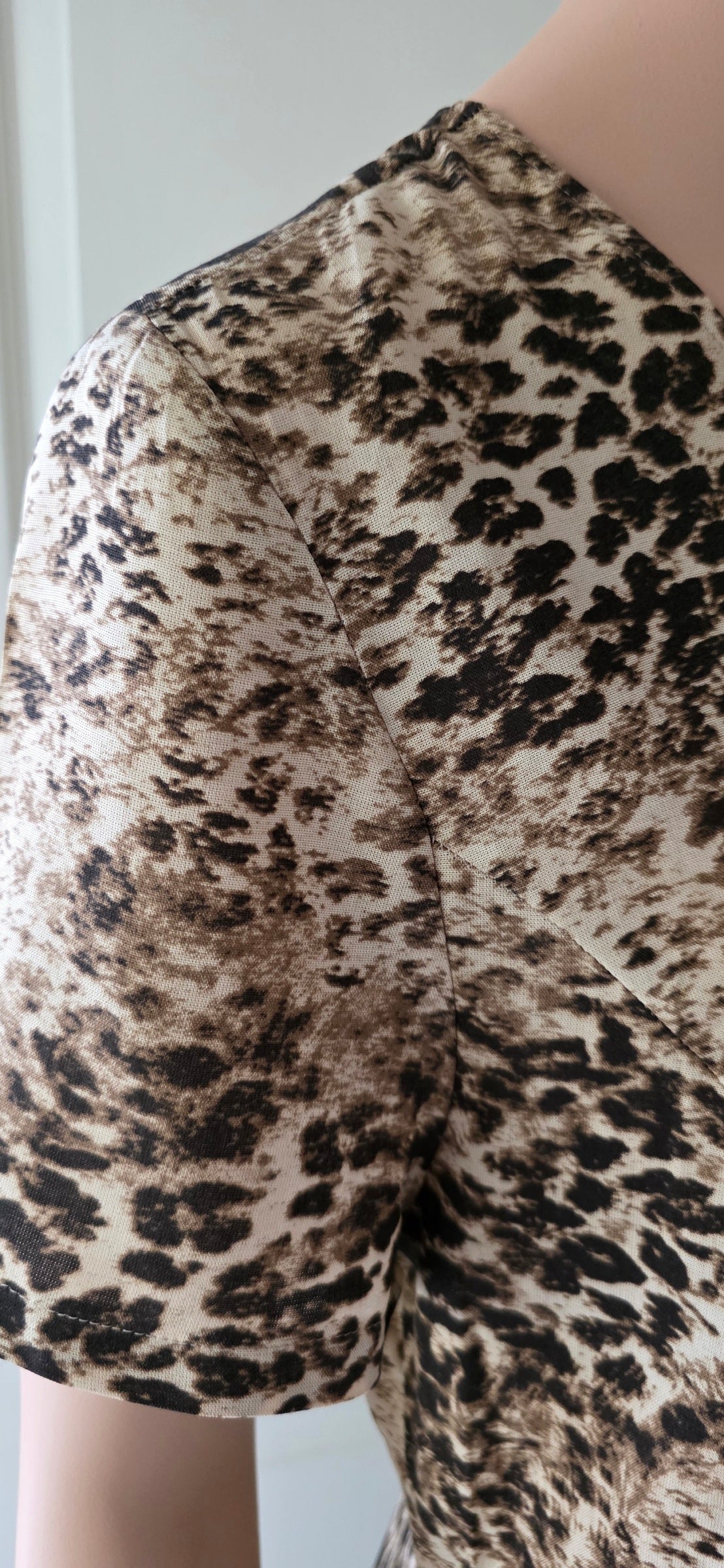 Leopard print maxi dress from the 90s, size 38-40