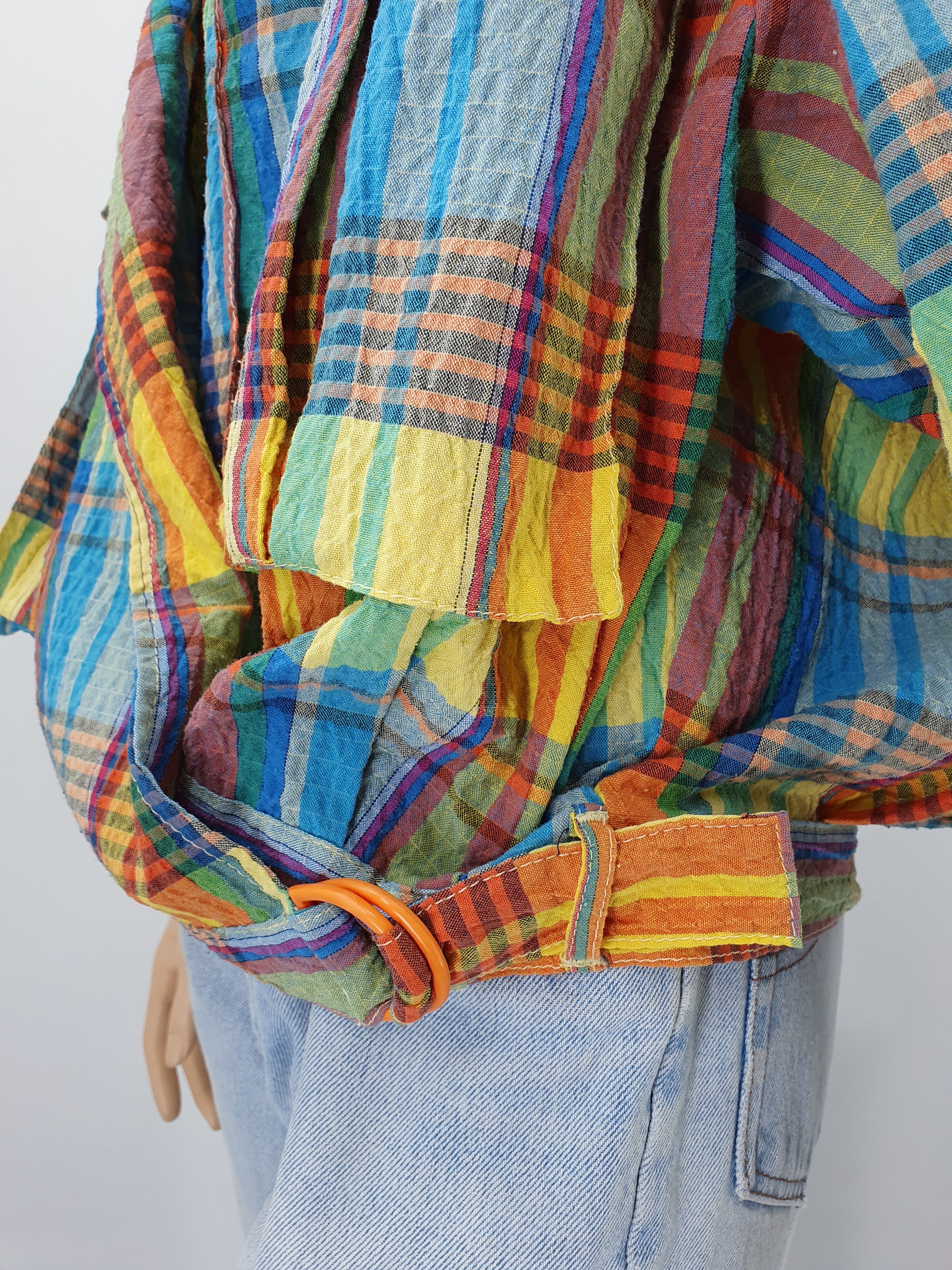 Very Nice, multi-colored summer jacket from the 80s, size 40-42