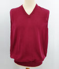 FinnMister Original, burgundy woolen vest from the 90s, size L