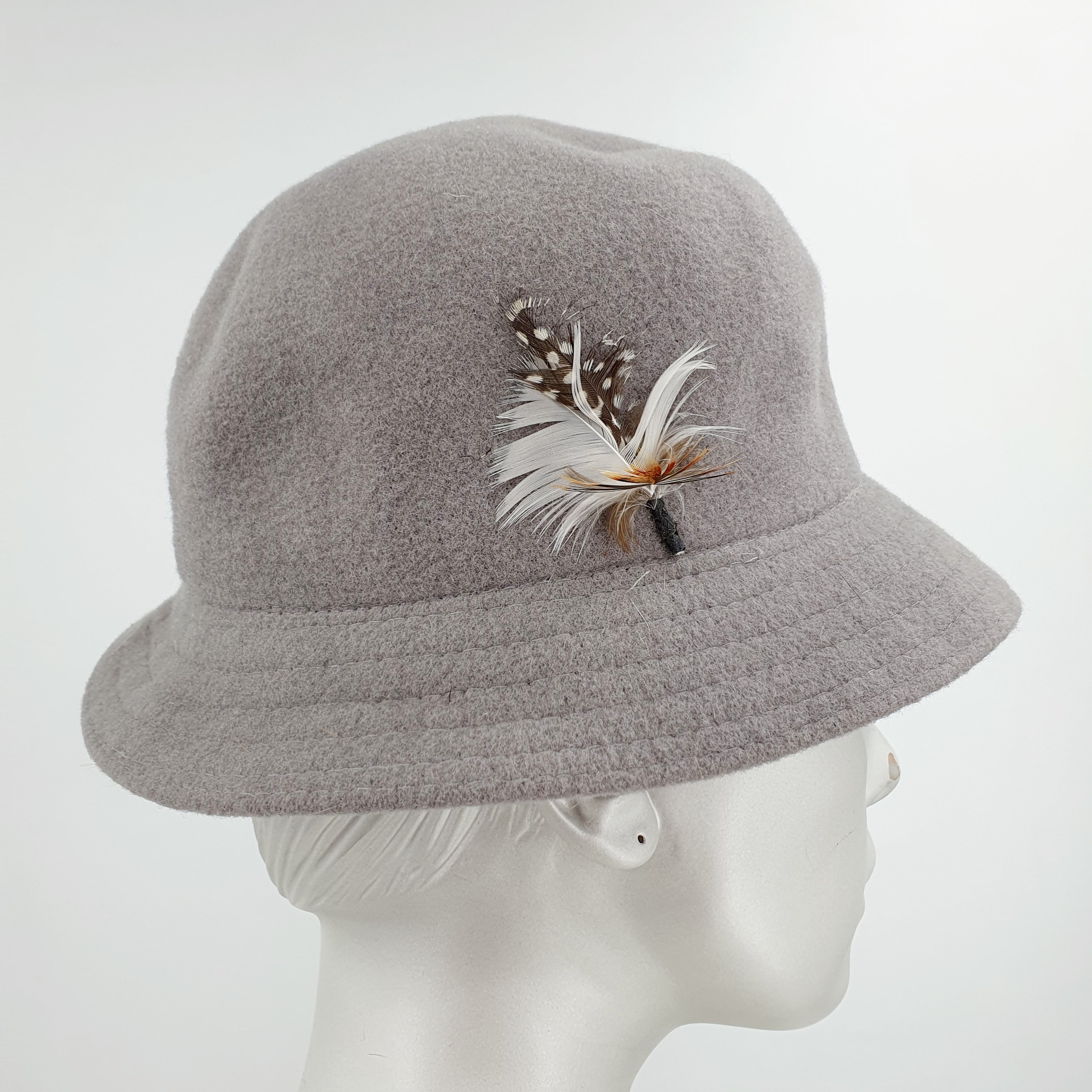 Gray Kangol felt hat from the 90s, unused, 55cm