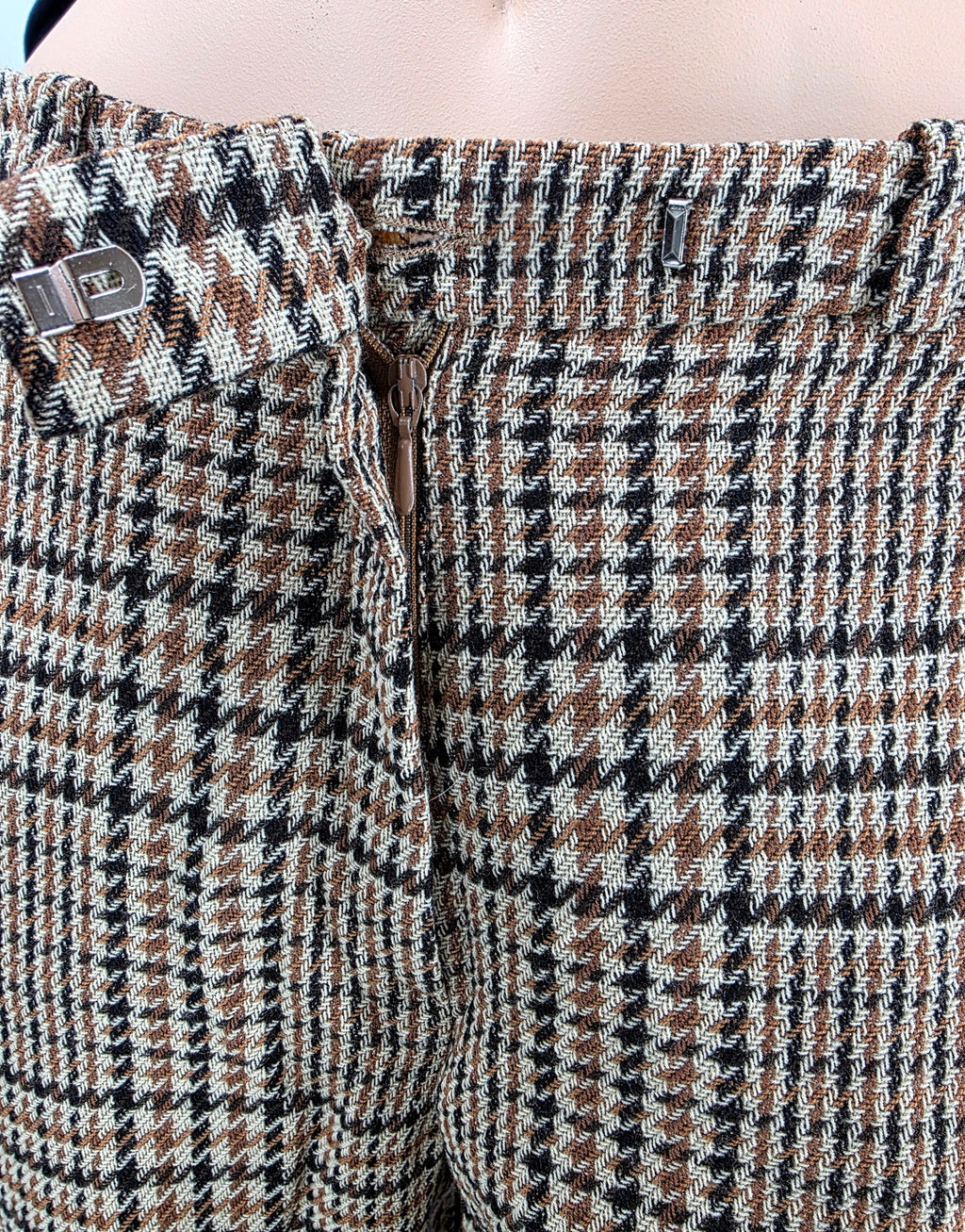 Ril's, women's wool checked trousers, waist 76cm, size 38