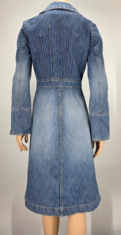 H&M Clothes, pitkä Y2K farkkutakki, koko 36