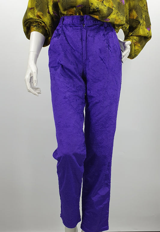 Brandtex, purple corduroy pants from the 80s-90s, size 34