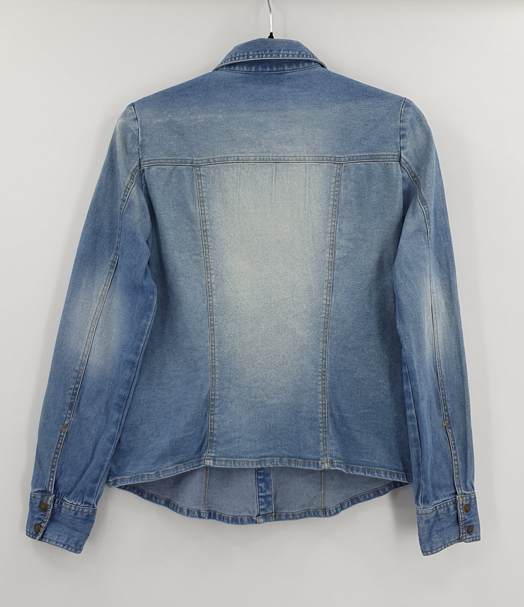 Hennes, blue denim shirt, early 2000s, size 38