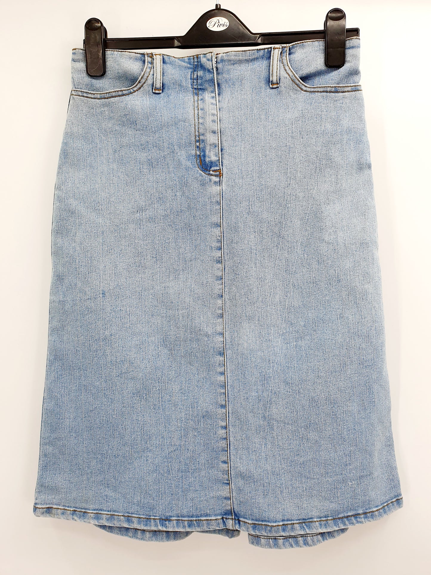 Martinelli, stretch denim skirt from the 90s, waist 76cm, size (36)38