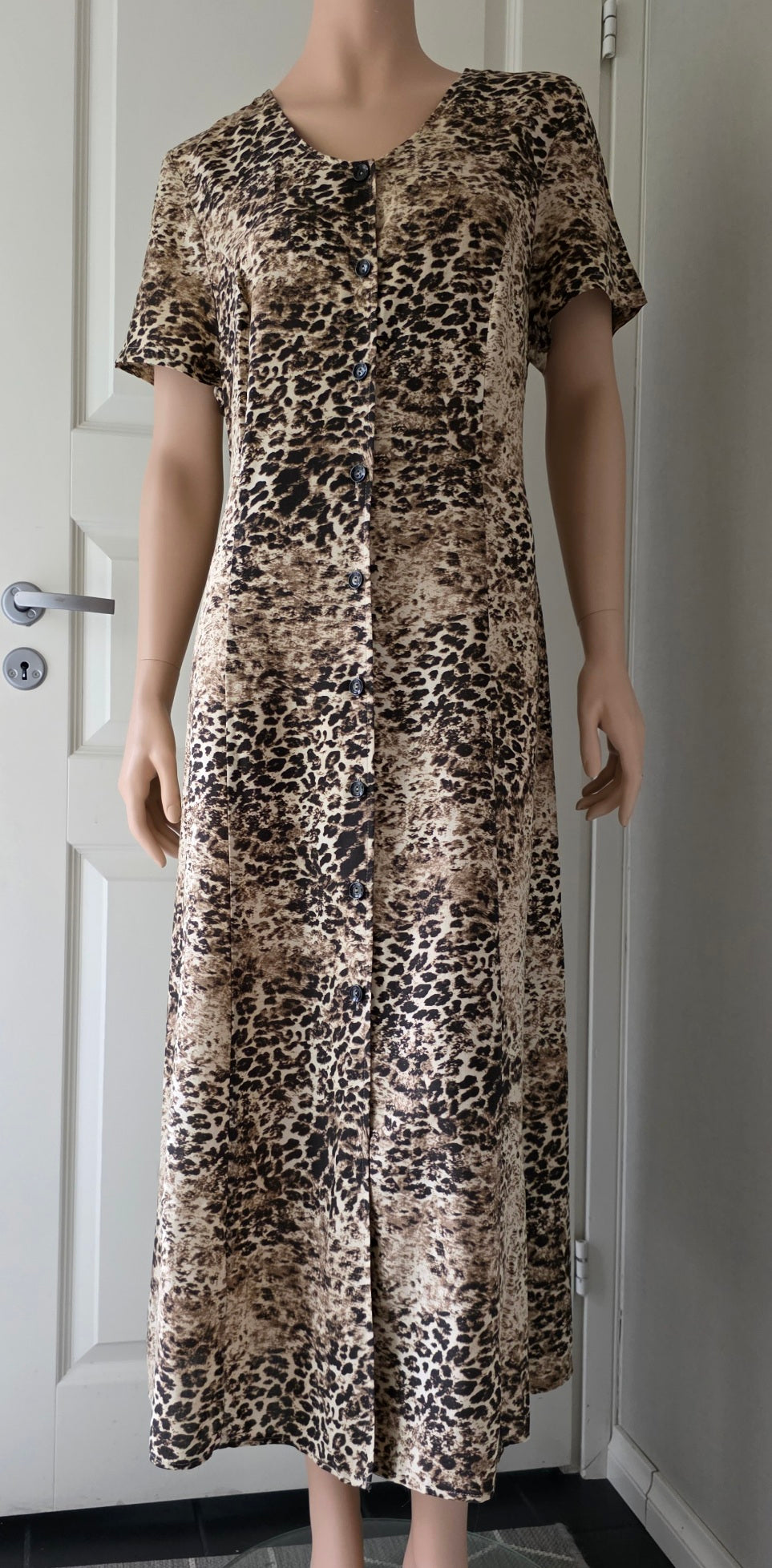 Leopard print maxi dress from the 90s, size 38-40