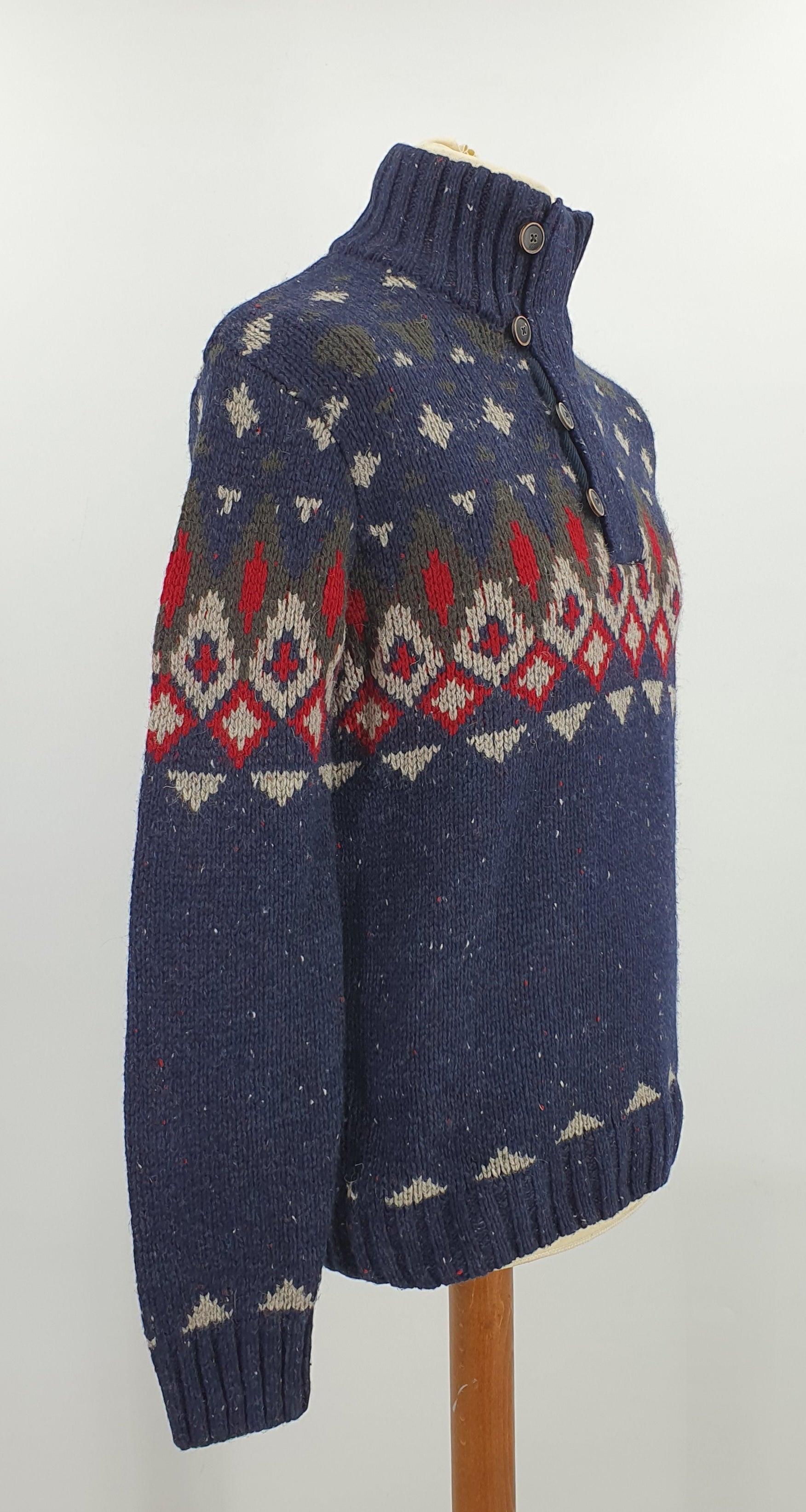 MEXX, miesten kuviollinen villapaita 2000-luvulta, koko S
