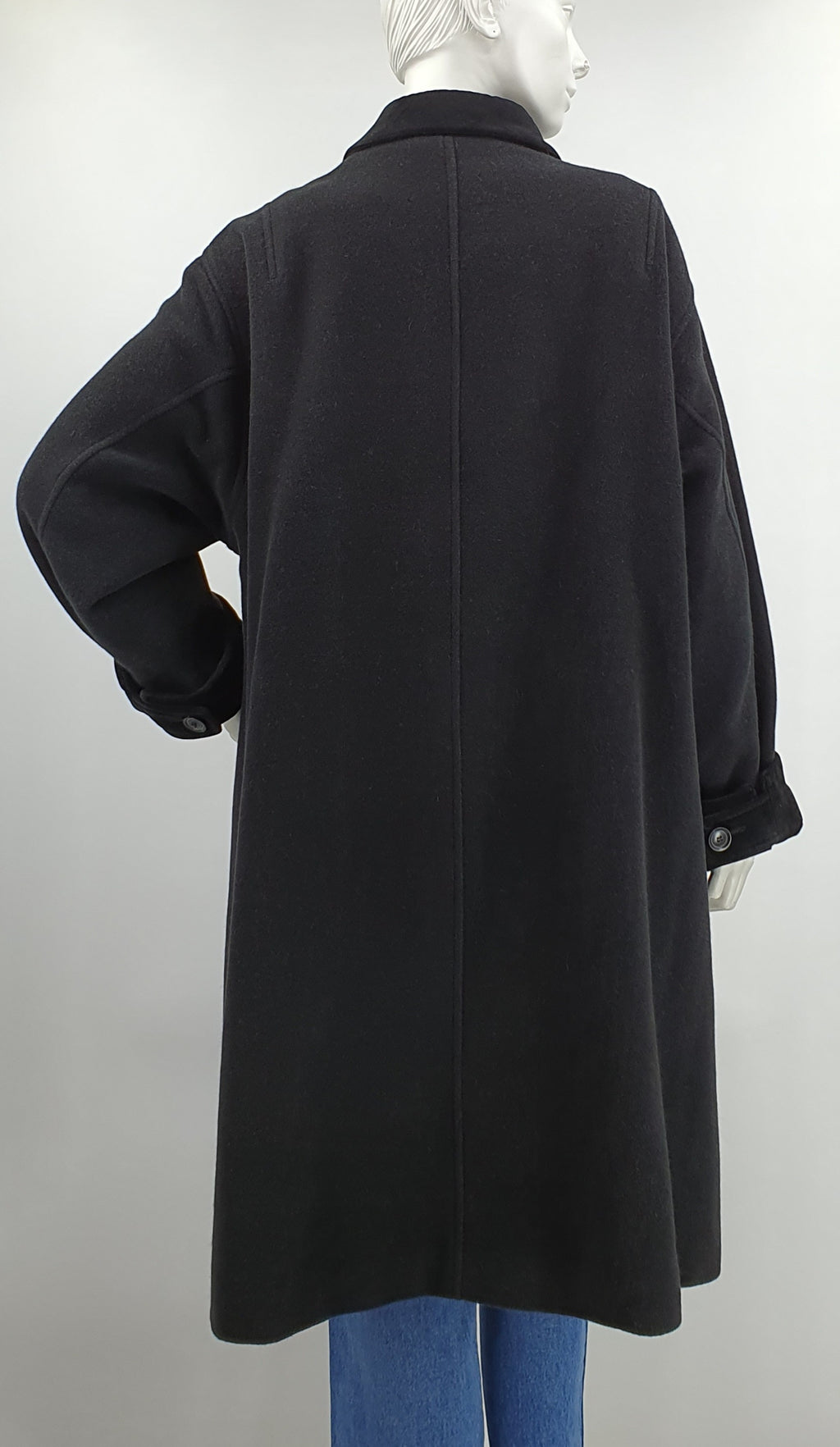 YELL, black cashmere wool jacket from the 90s, size 40-42