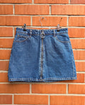 Pimkie, denim mini skirt, waist 82cm, size 38