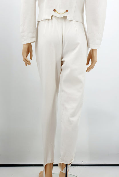 Tuomiss, off-white ski pants from the 80s-90s, waist 76cm, size 38